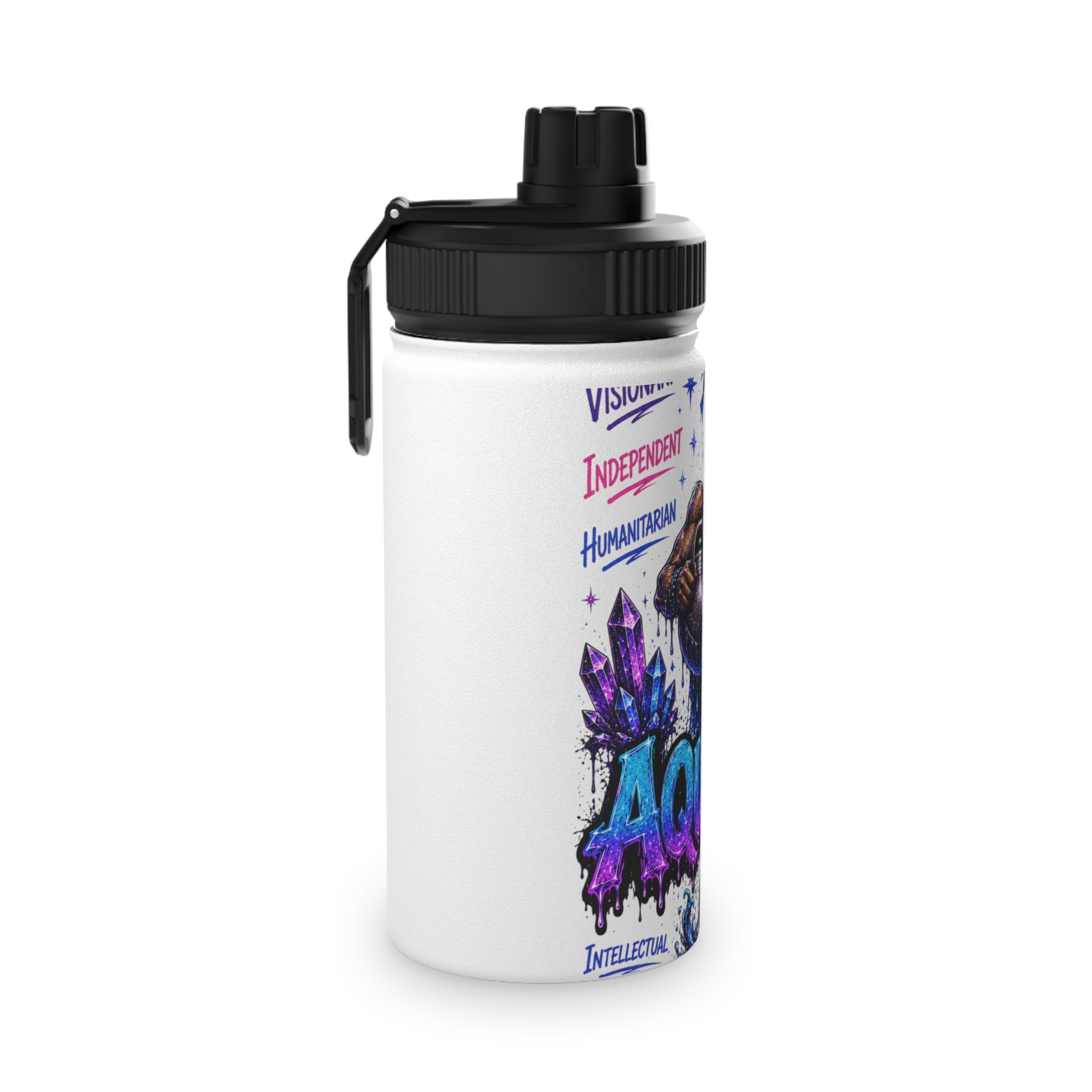 Aquarius Stainless Steel Water Bottle, Sports