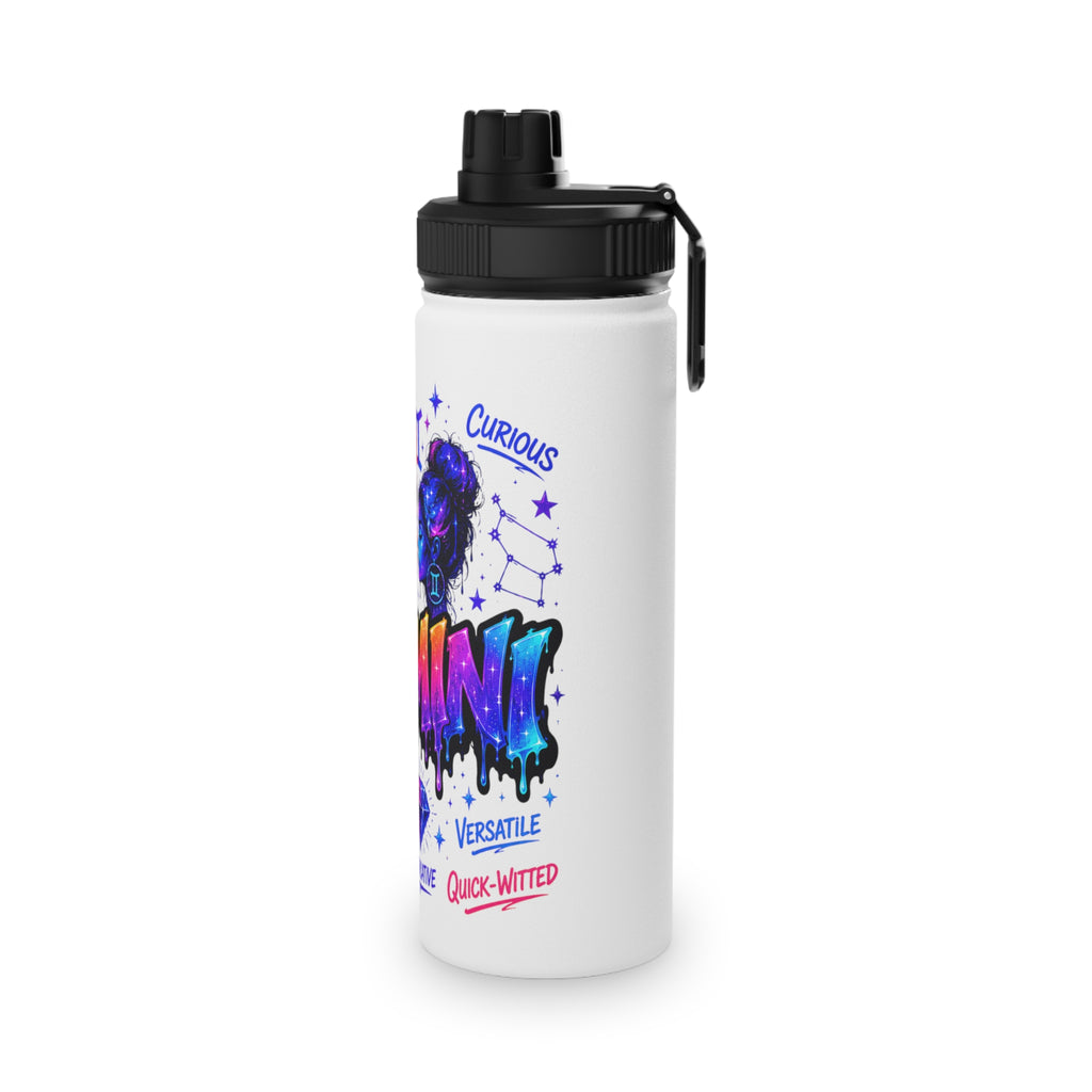 Gemini Stainless Steel Water Bottle, Sports Lid