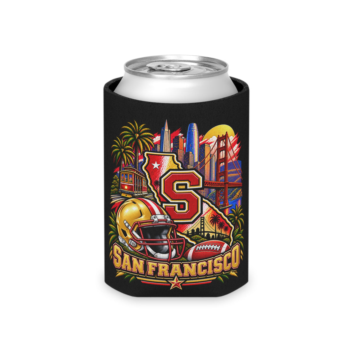 San Francisco Football Can Cooler Sleeve
