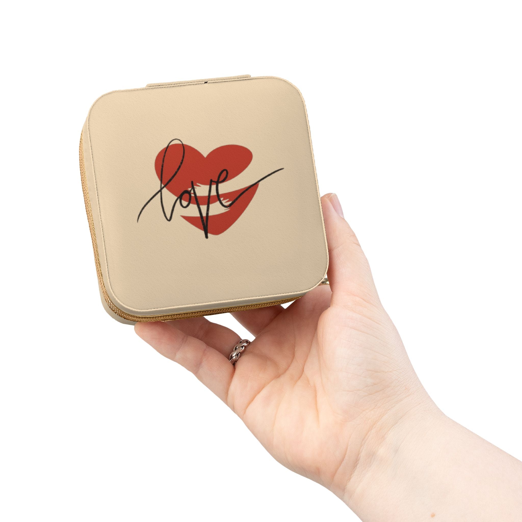 Love Heart Jewelry Travel Case