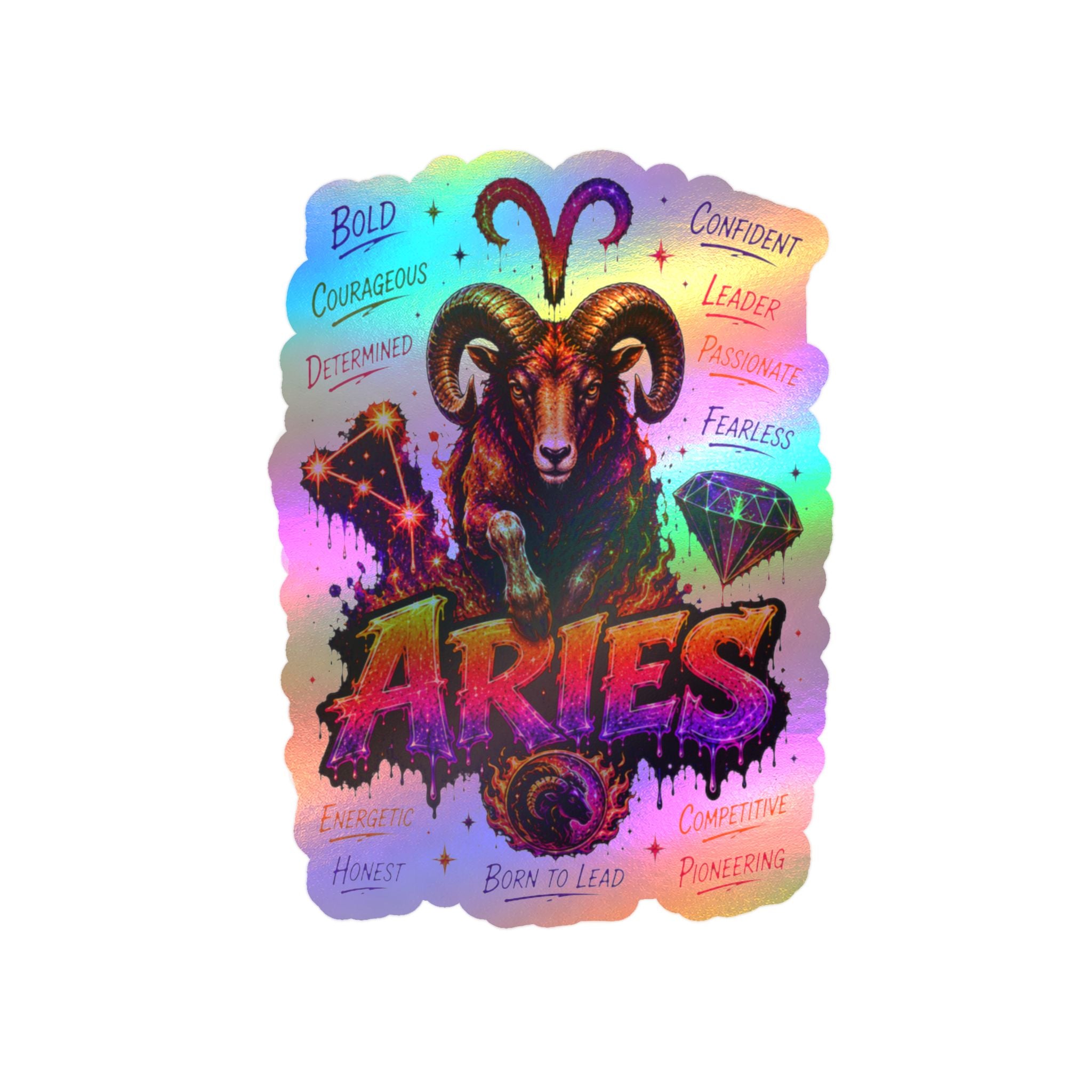 Aries Zodiac Kiss-Cut Vinyl Decals