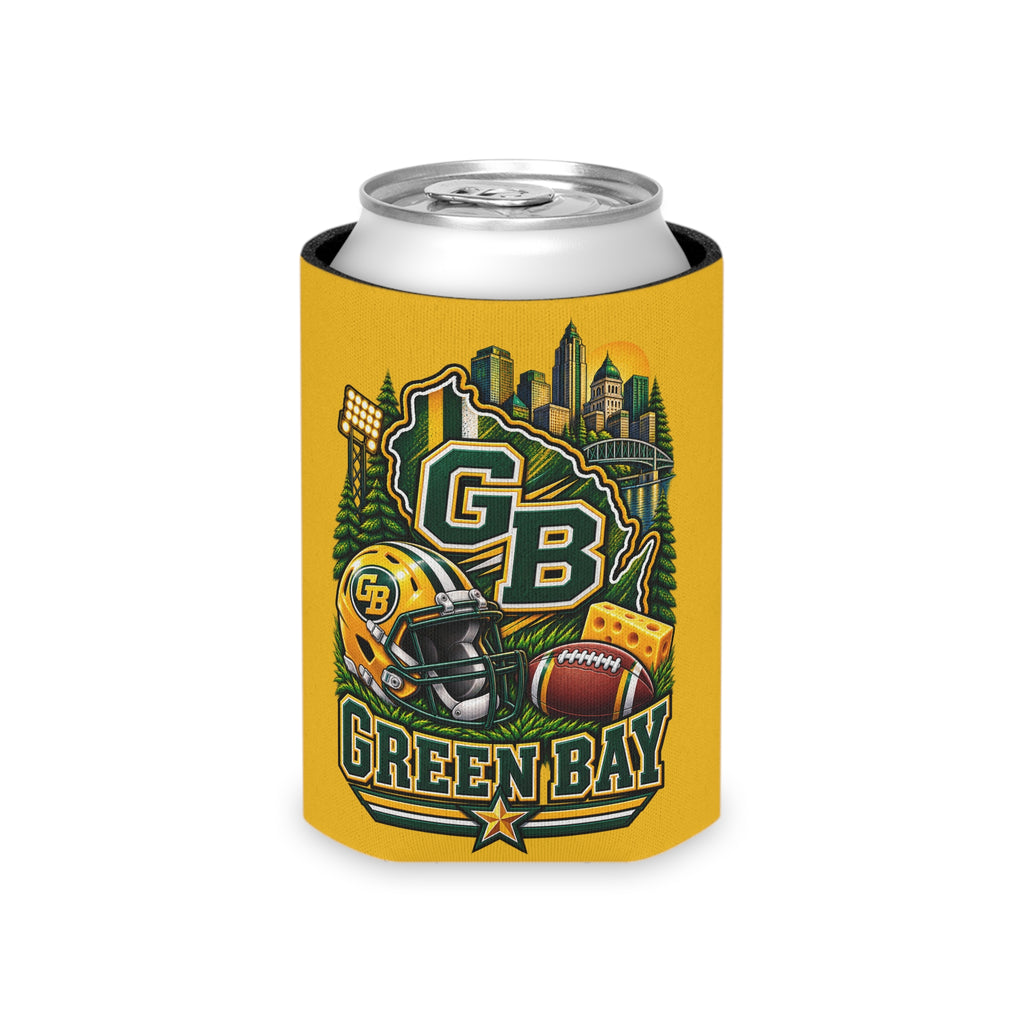 Green Bay Football Can Cooler Sleeve