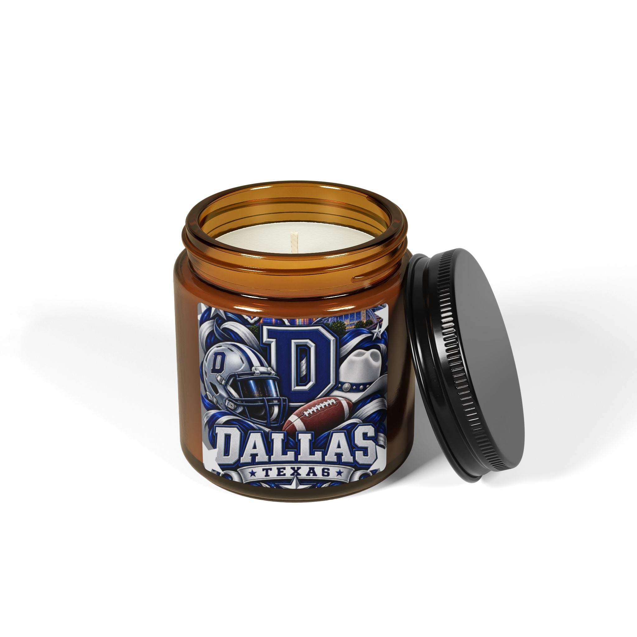 Dallas Football Soy Candle (4oz, Amber Jar)