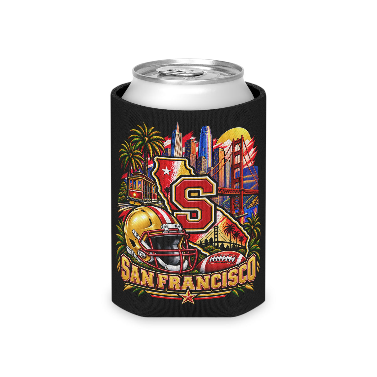 San Francisco Football Can Cooler Sleeve