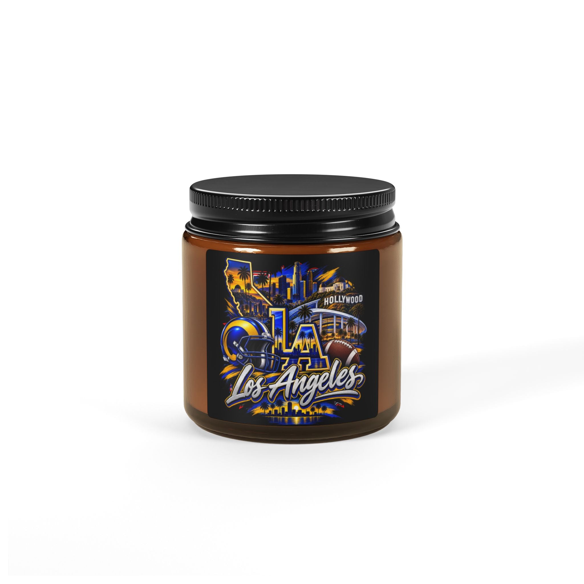 Los Angeles Football Soy Candle (4oz, Amber Jar)