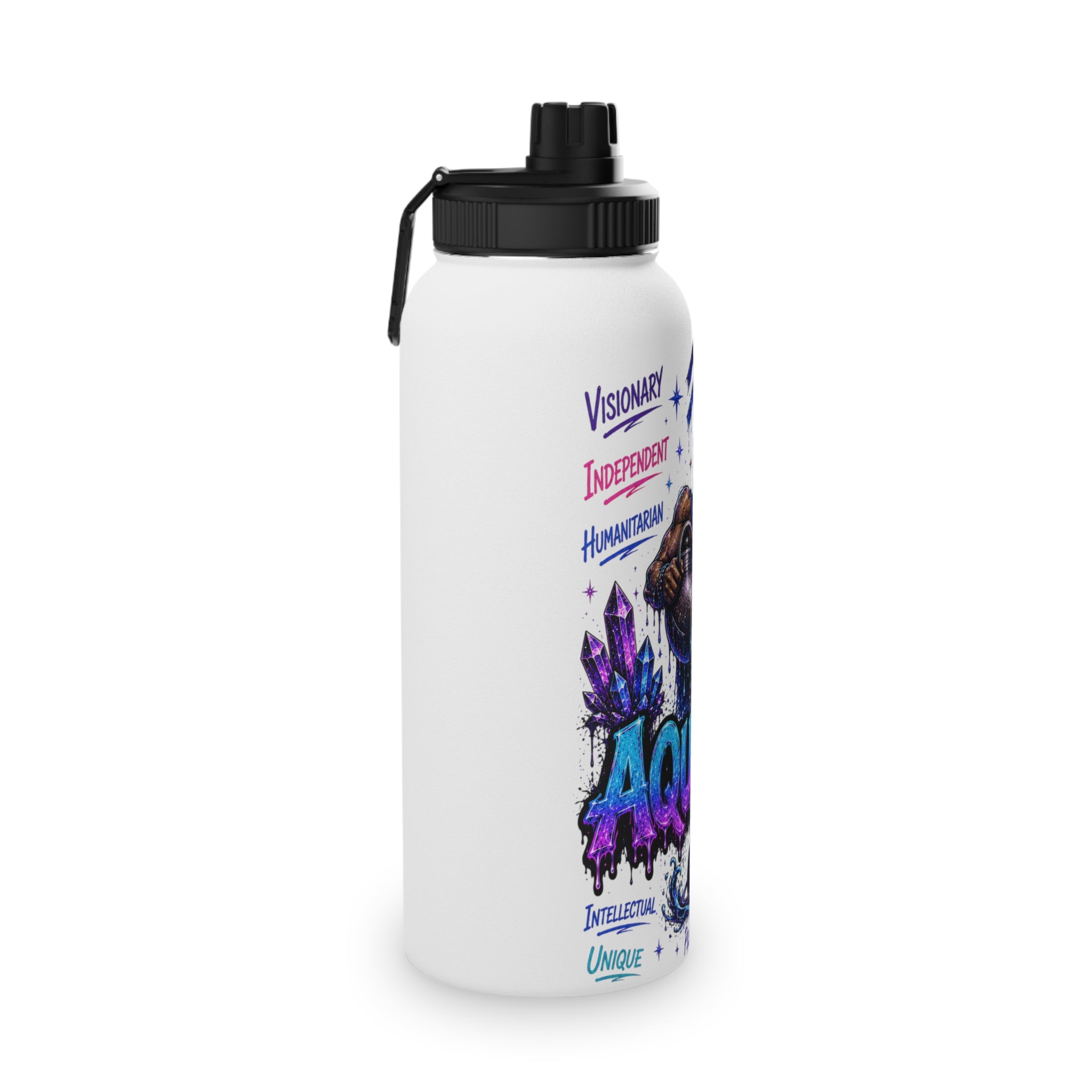 Aquarius Stainless Steel Water Bottle, Sports