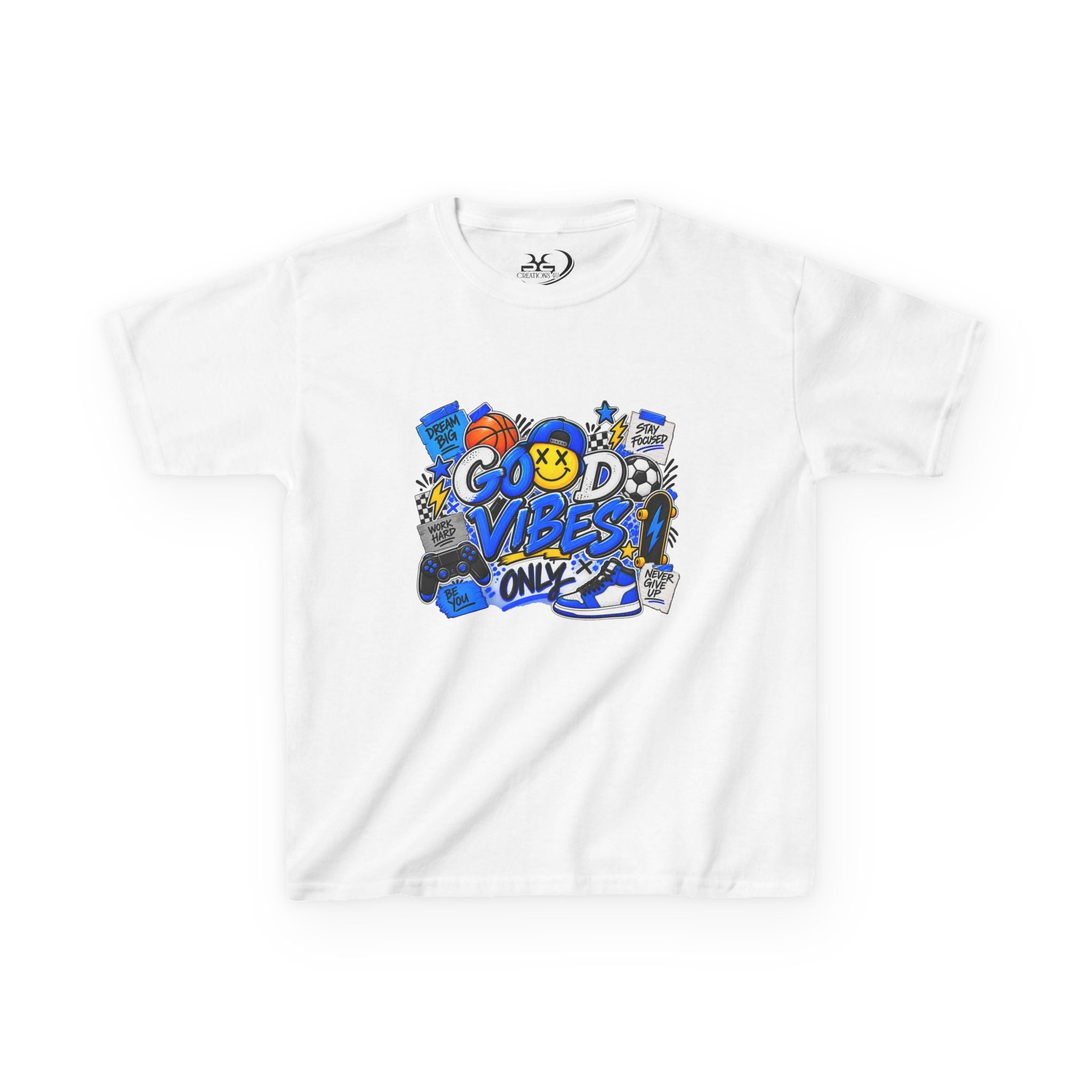 Boys Good Vibes Heavy Cotton Kids T-Shirt