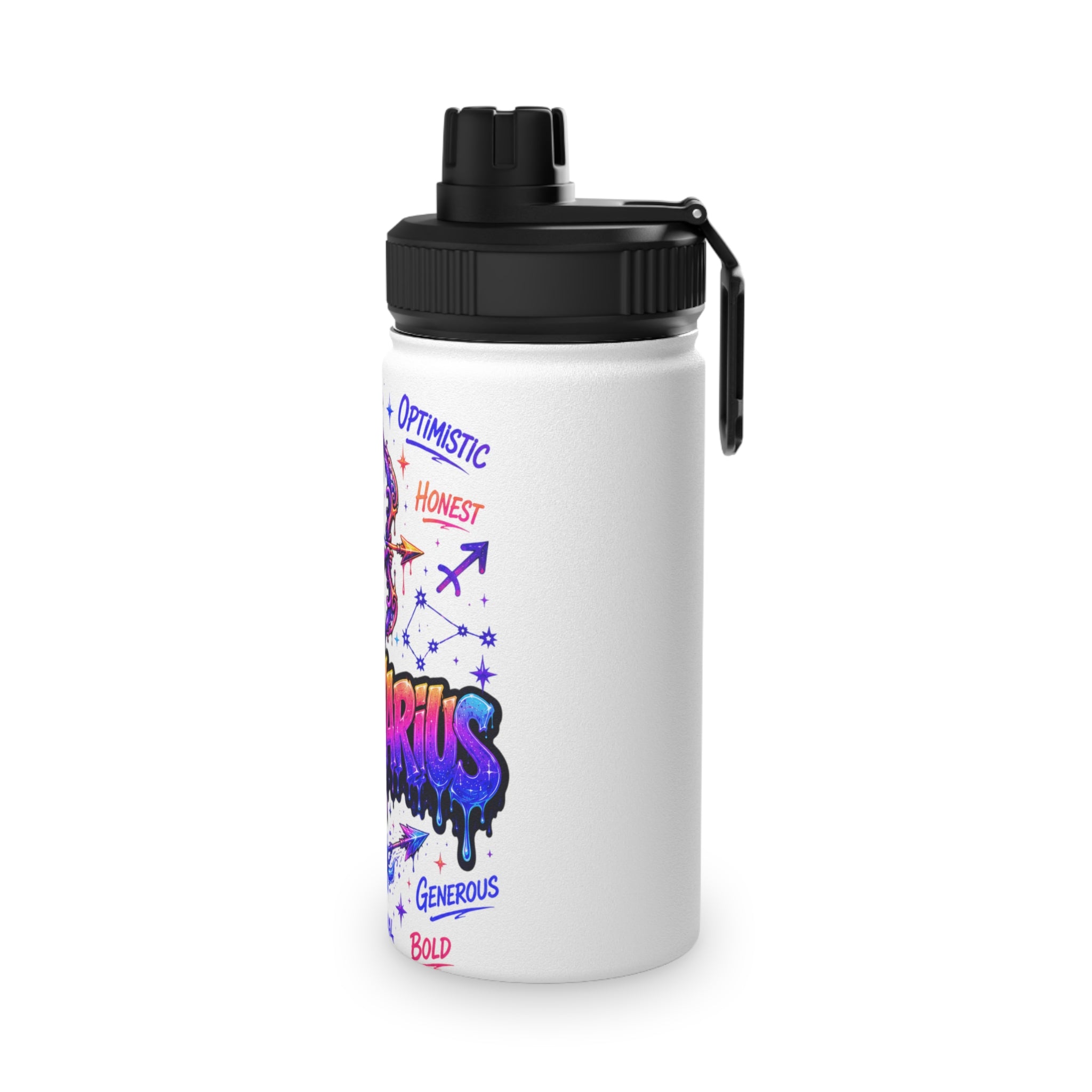 Sagittarius Stainless Steel Water Bottle, Sports Lid