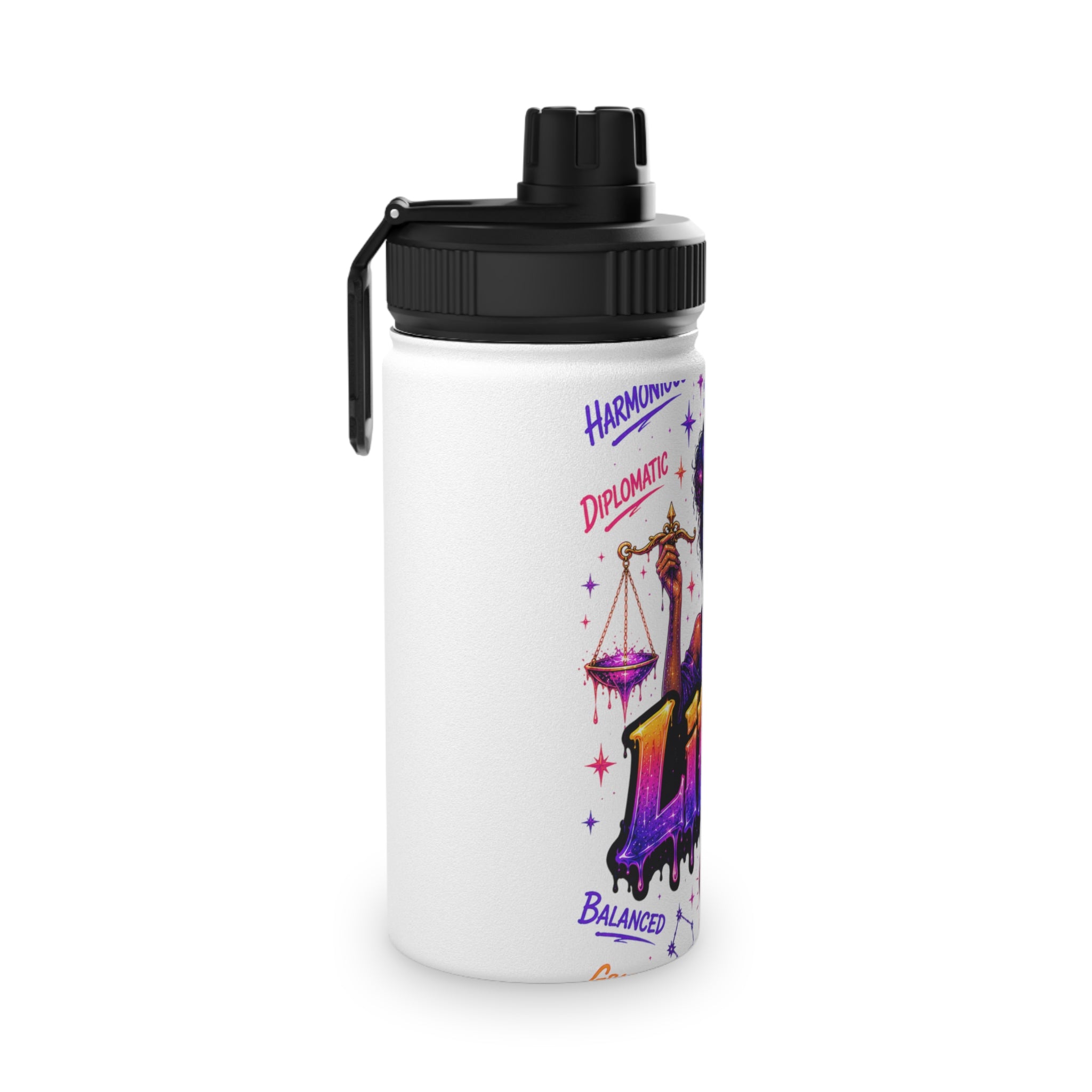 Libra Stainless Steel Water Bottle, Sports Lid