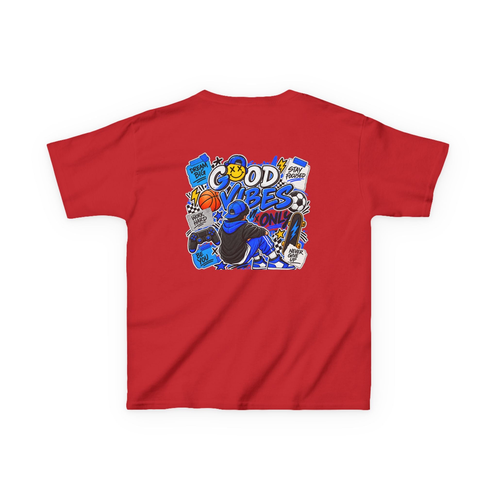 Boys Good Vibes Heavy Cotton Kids T-Shirt