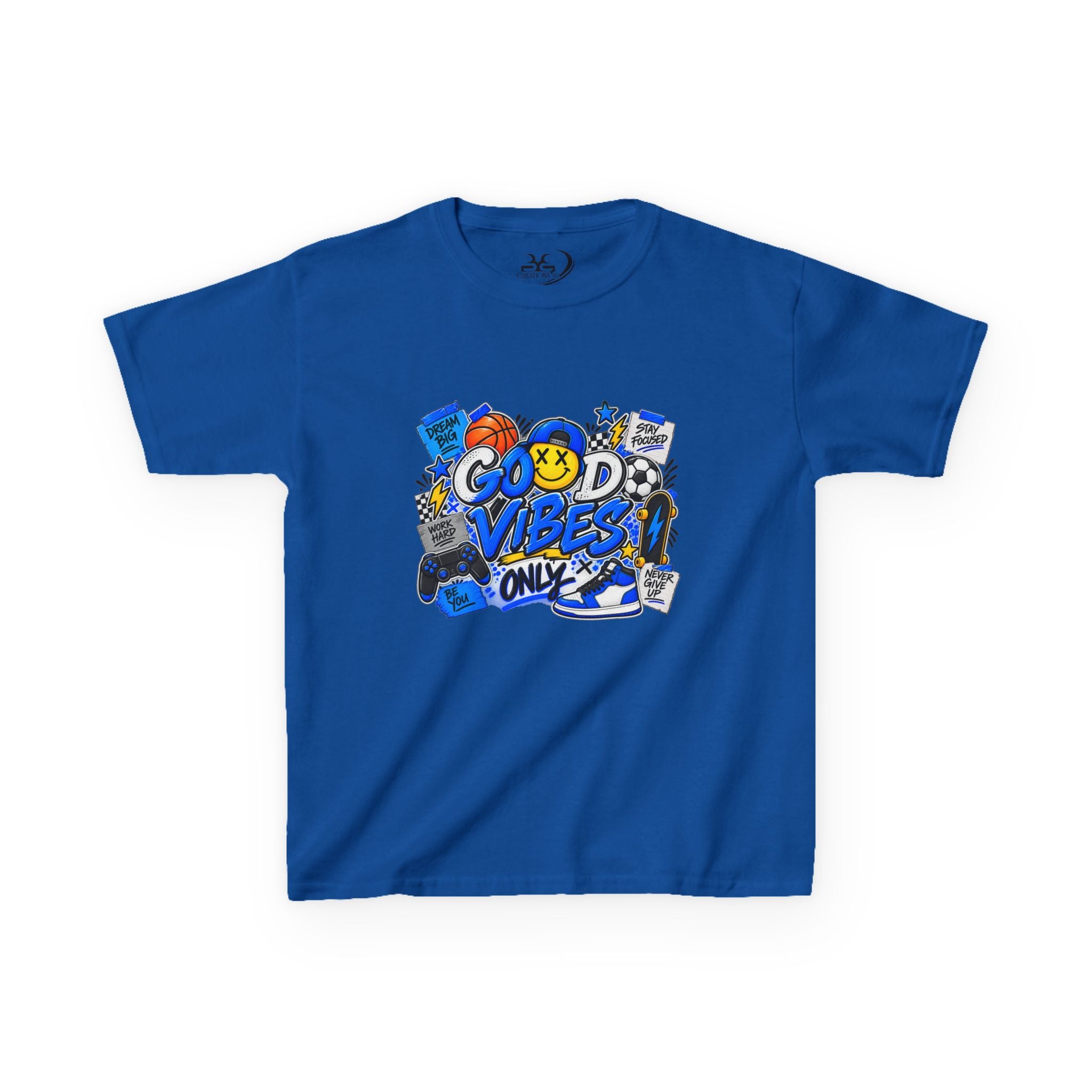 Boys Good Vibes Heavy Cotton Kids T-Shirt