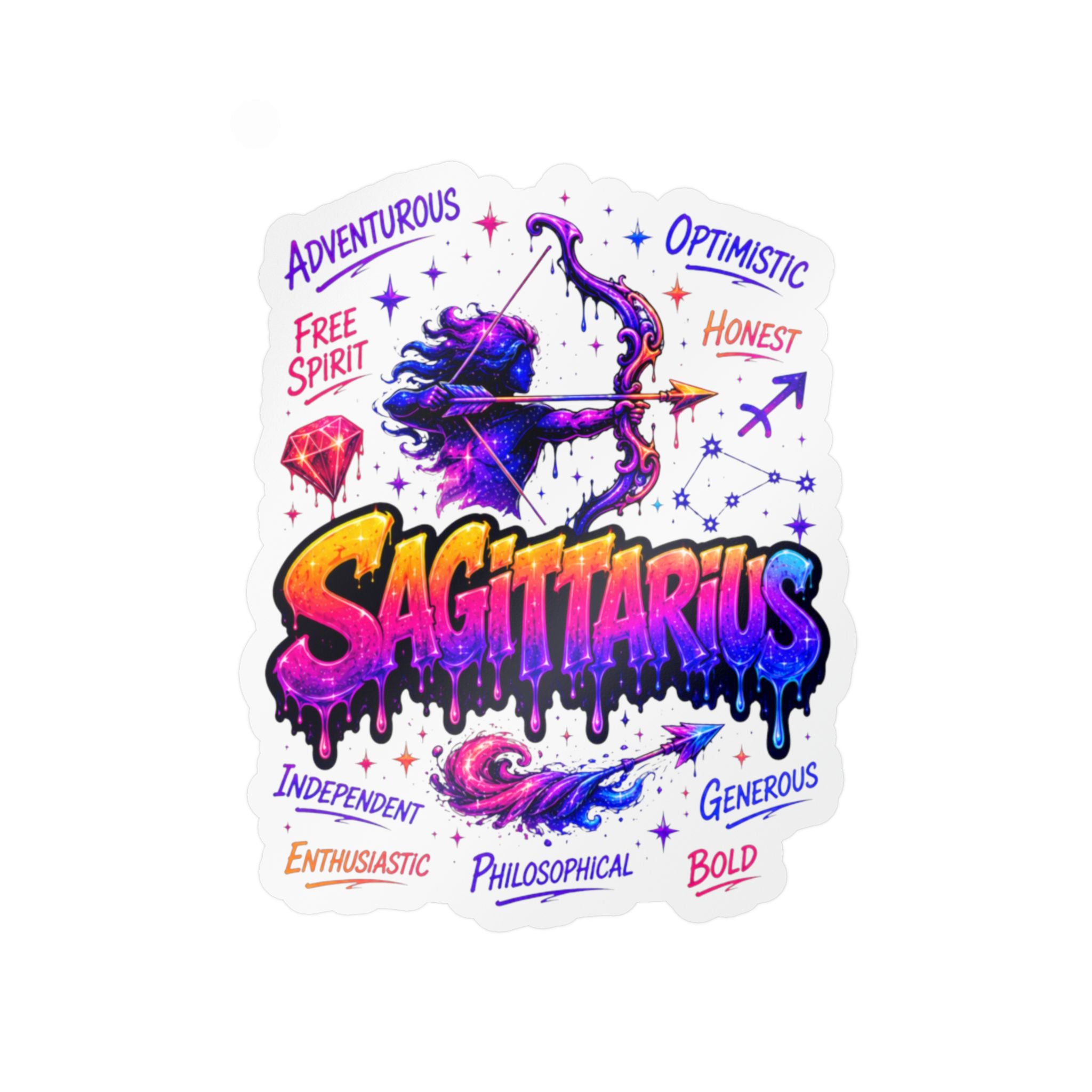 Sagittarius Zodiac Kiss-Cut Vinyl Decals