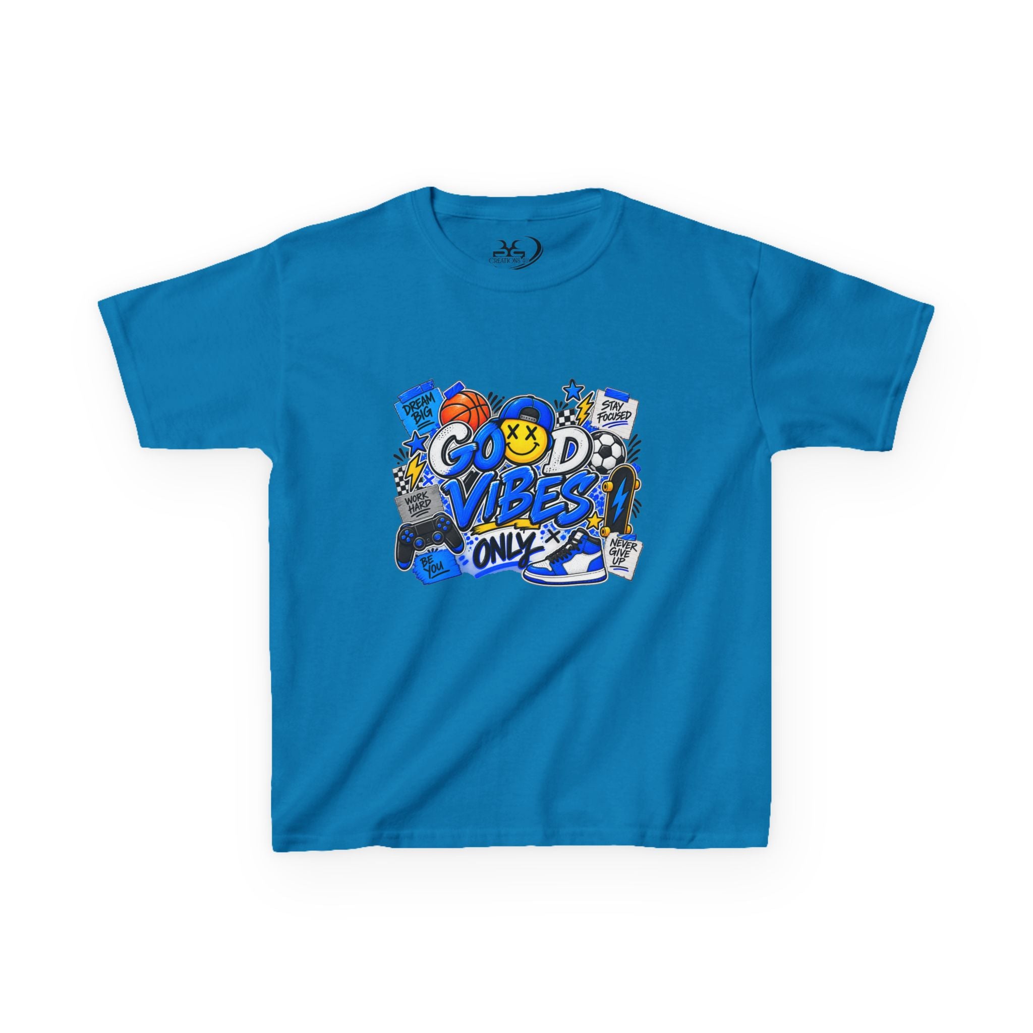 Boys Good Vibes Heavy Cotton Kids T-Shirt