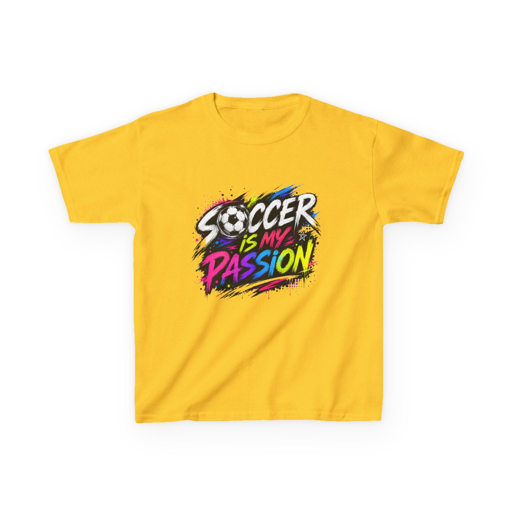 Soccer Is My Passion Kids Heavy Cotton T-Shirt