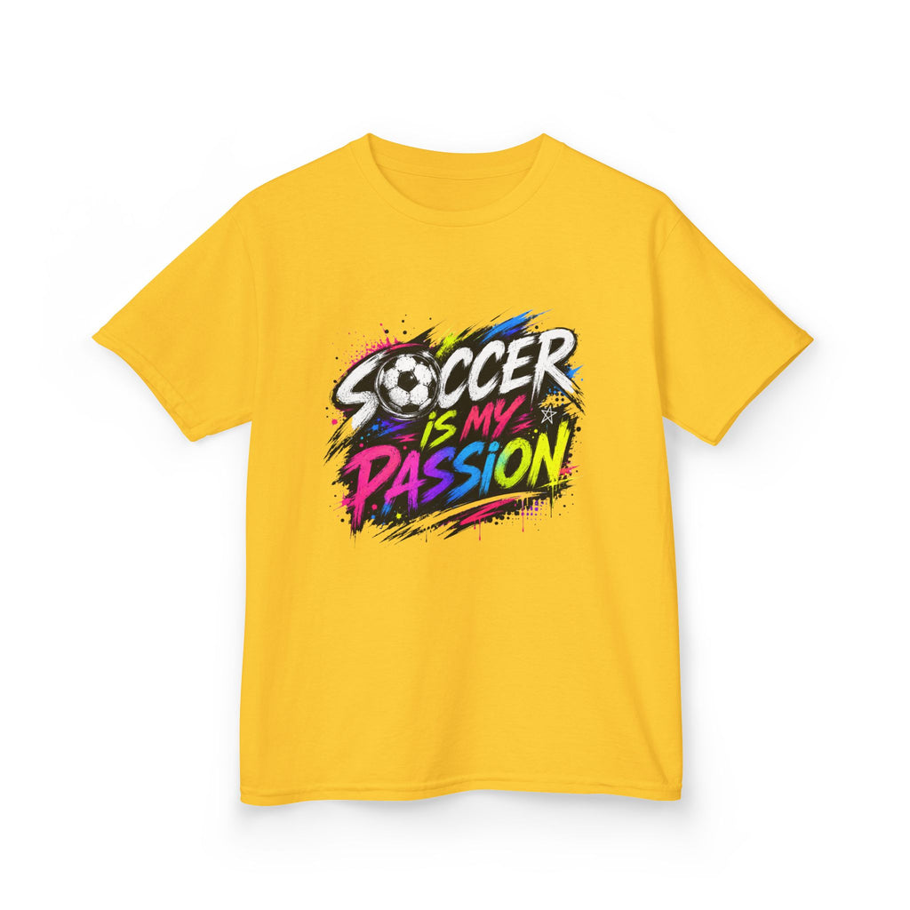 Soccer Is My Passion Kids Heavy Cotton T-Shirt
