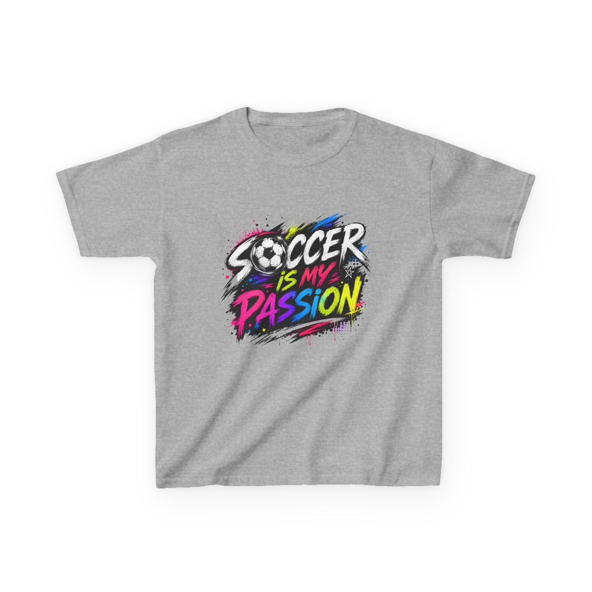 Soccer Is My Passion Kids Heavy Cotton T-Shirt