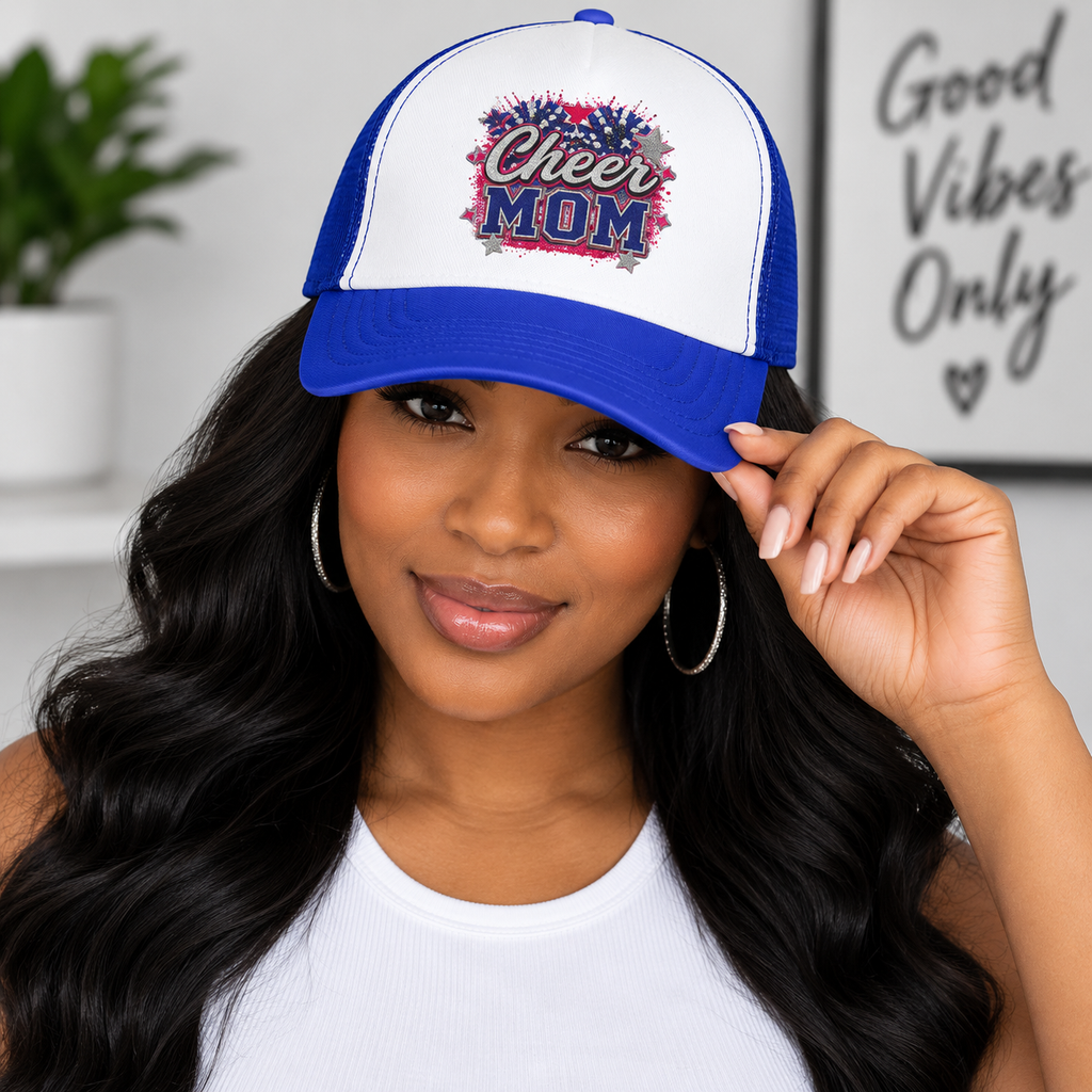 Cheer Mom Trucker Hat Foam  Cap