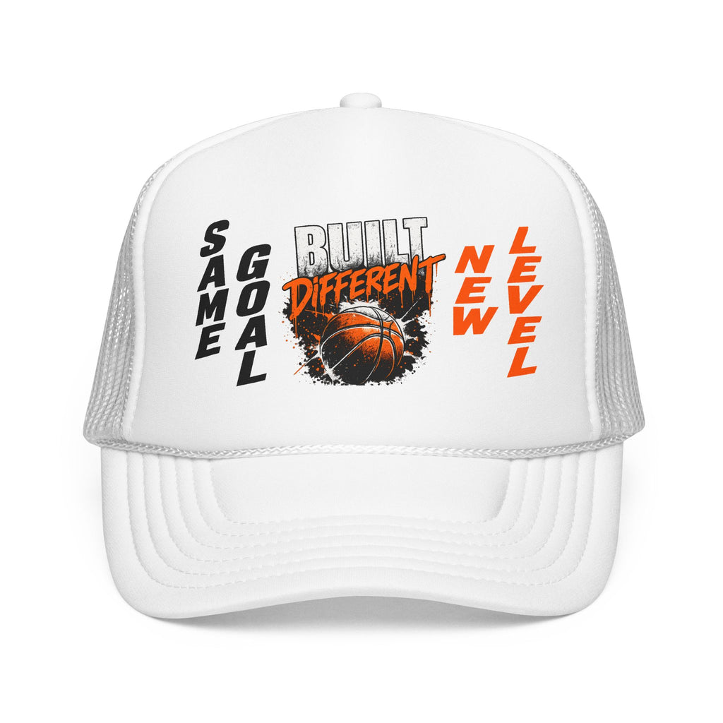 Built Different "Same Goal, New Level" Basketball Trucker Hat