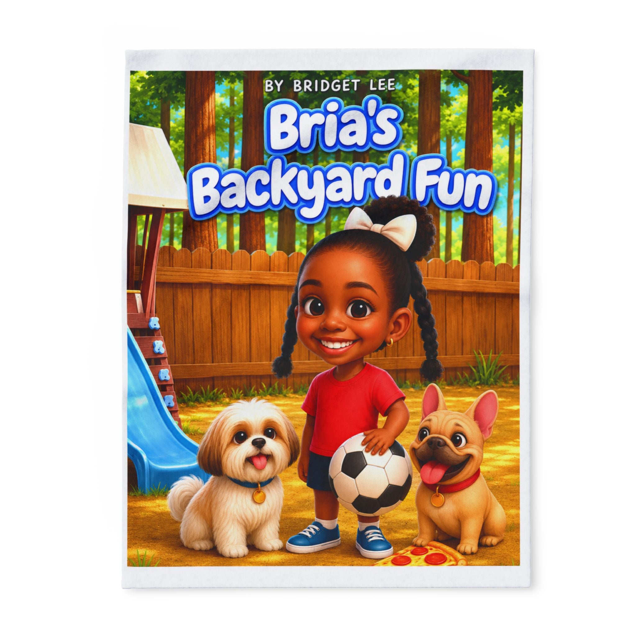 Bria's Backyard Fun 30" × 40" Kids Fleece Blanket