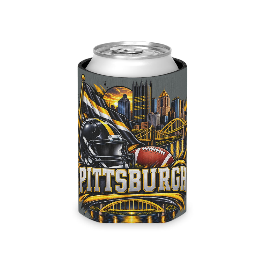 Pittsburgh Football Can Cooler Sleeve