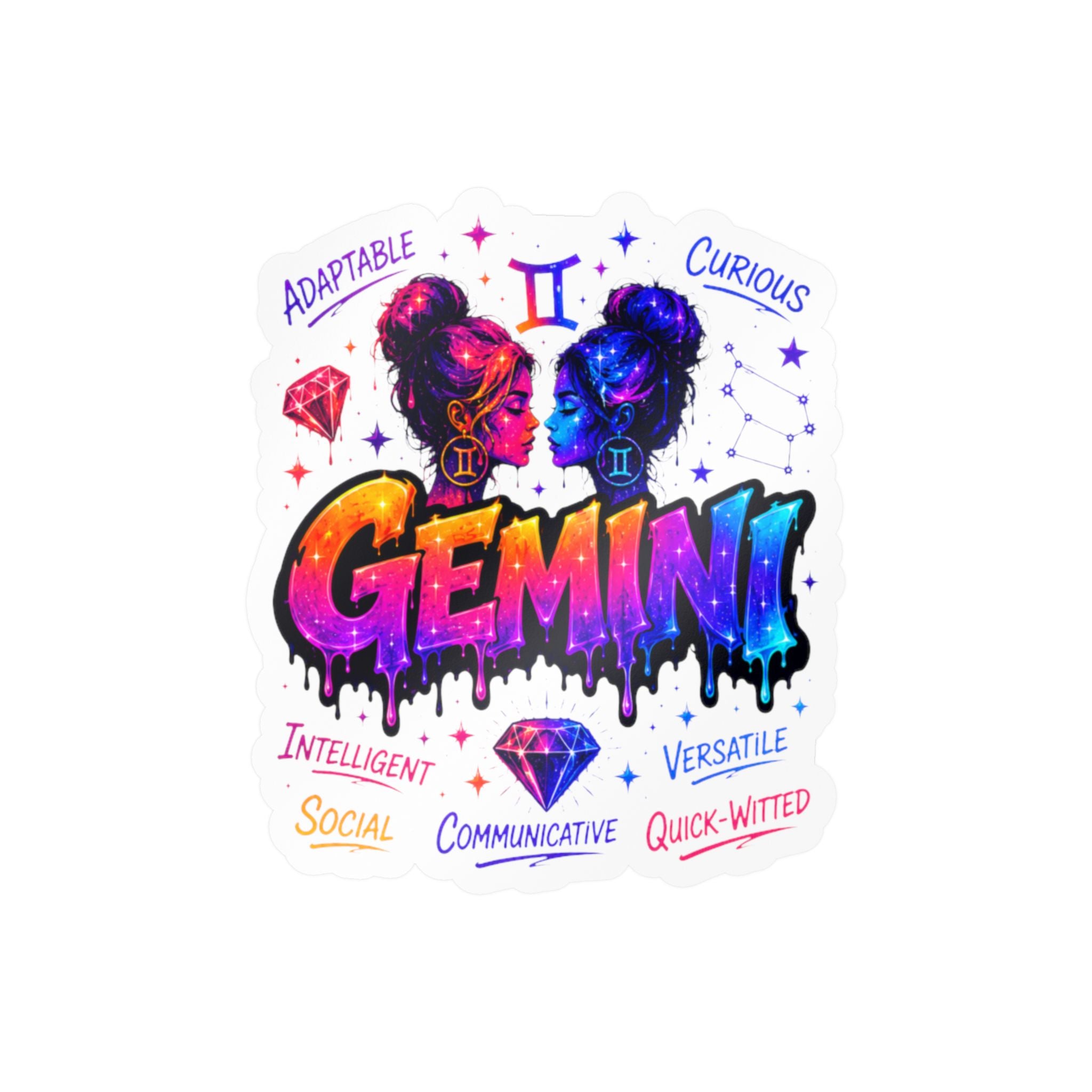Gemini Zodiac Kiss-Cut Vinyl Decals