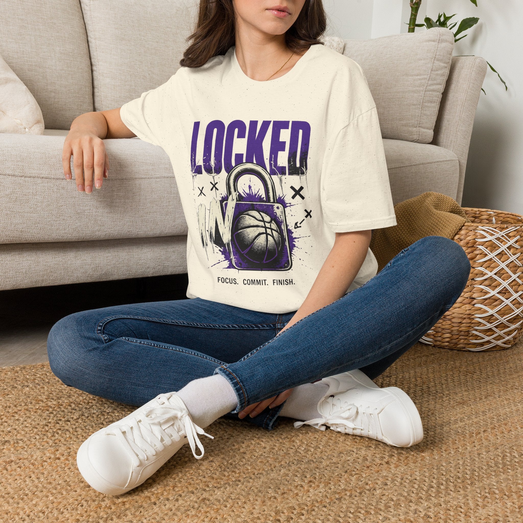 Locked In Women's Relaxed Graphic T-Shirt