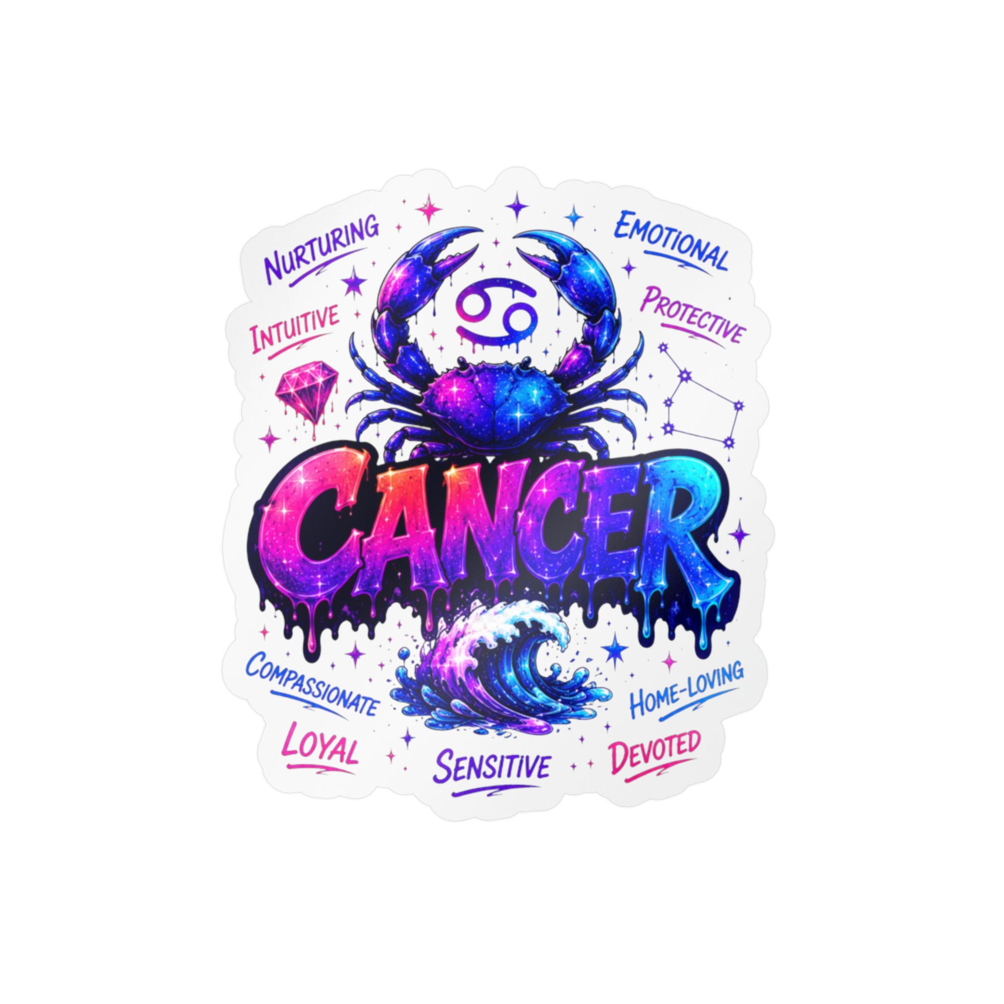 Cancer Zodiac Kiss-Cut Vinyl Decals