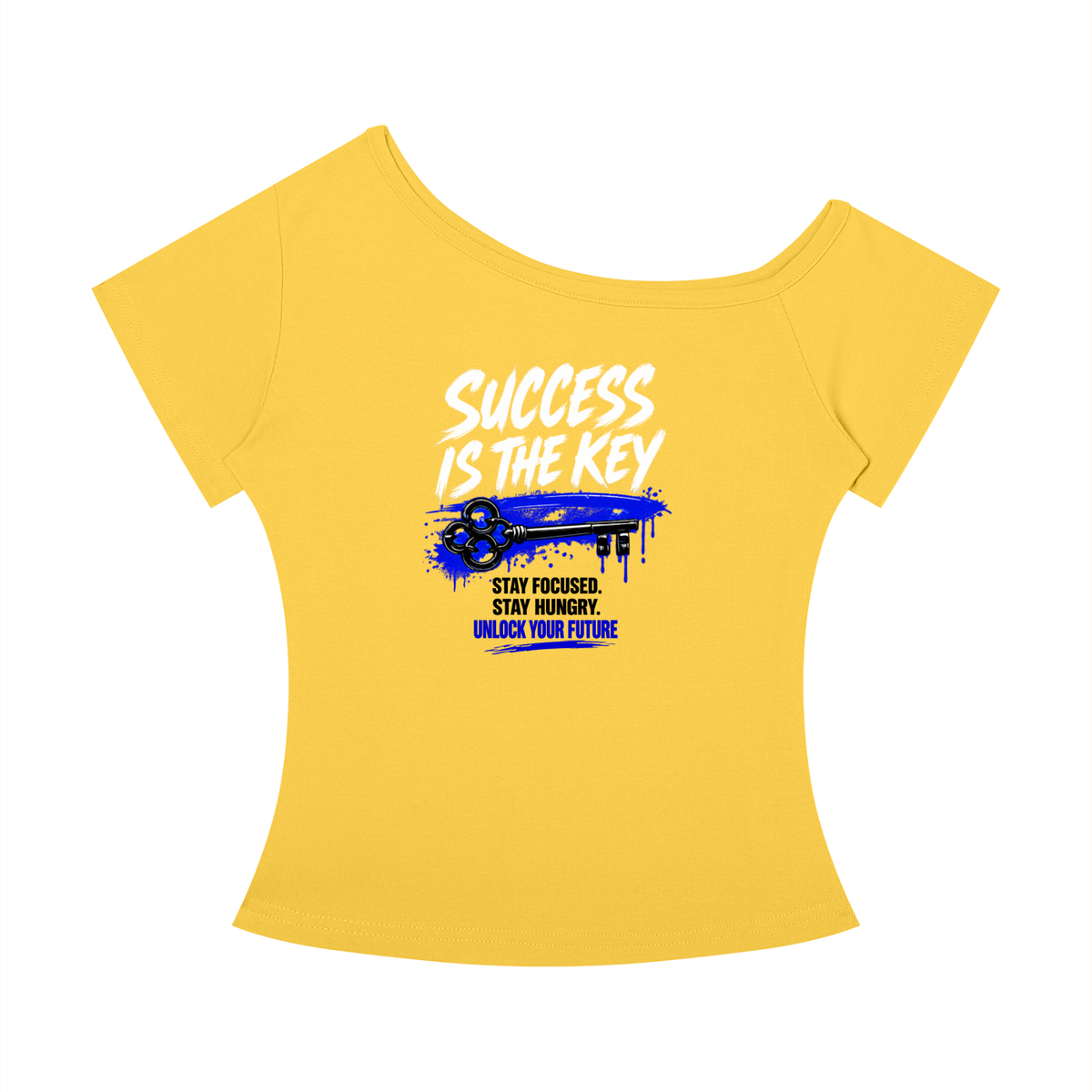 Success Is the Key Women’s Off-the-Shoulder T-Shirt