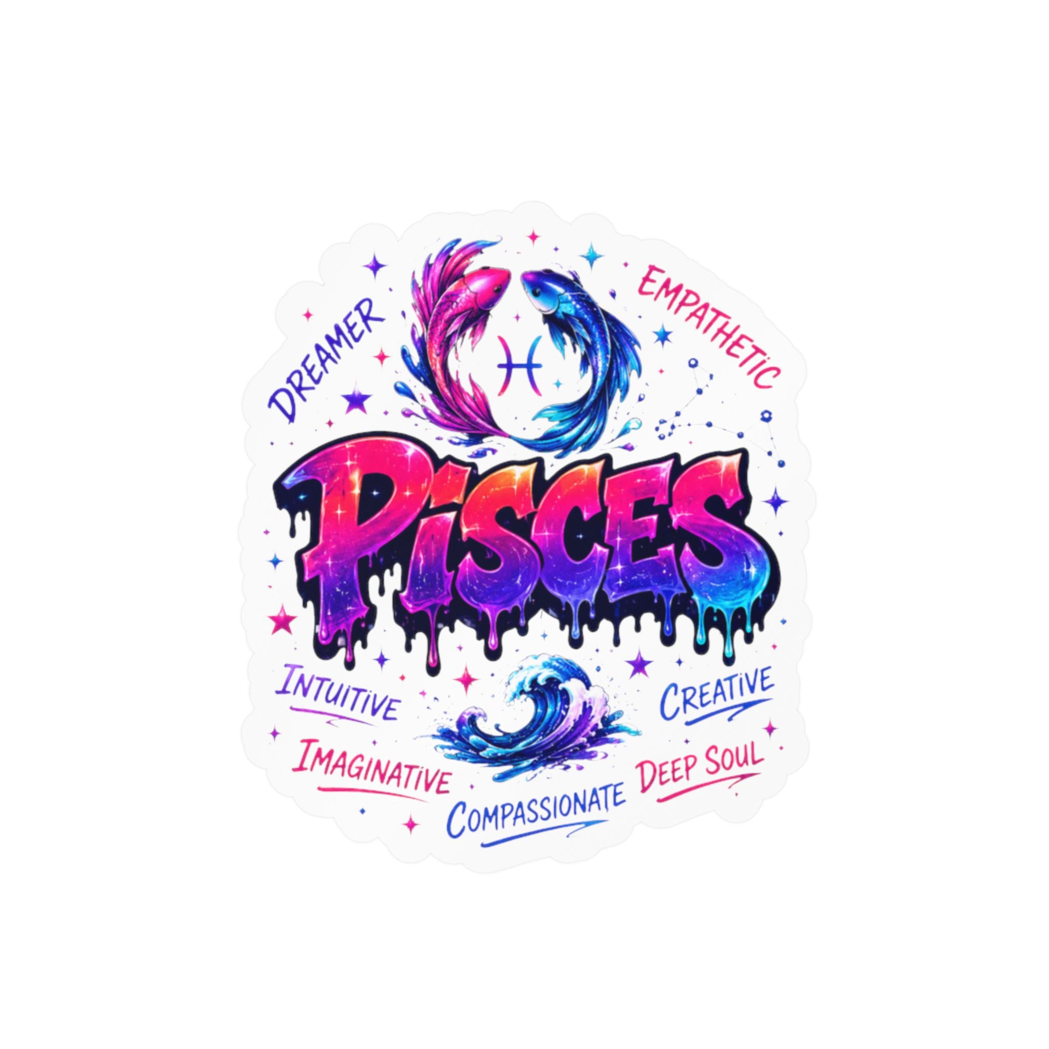 Pisces Zodiac Kiss-Cut Vinyl Decals