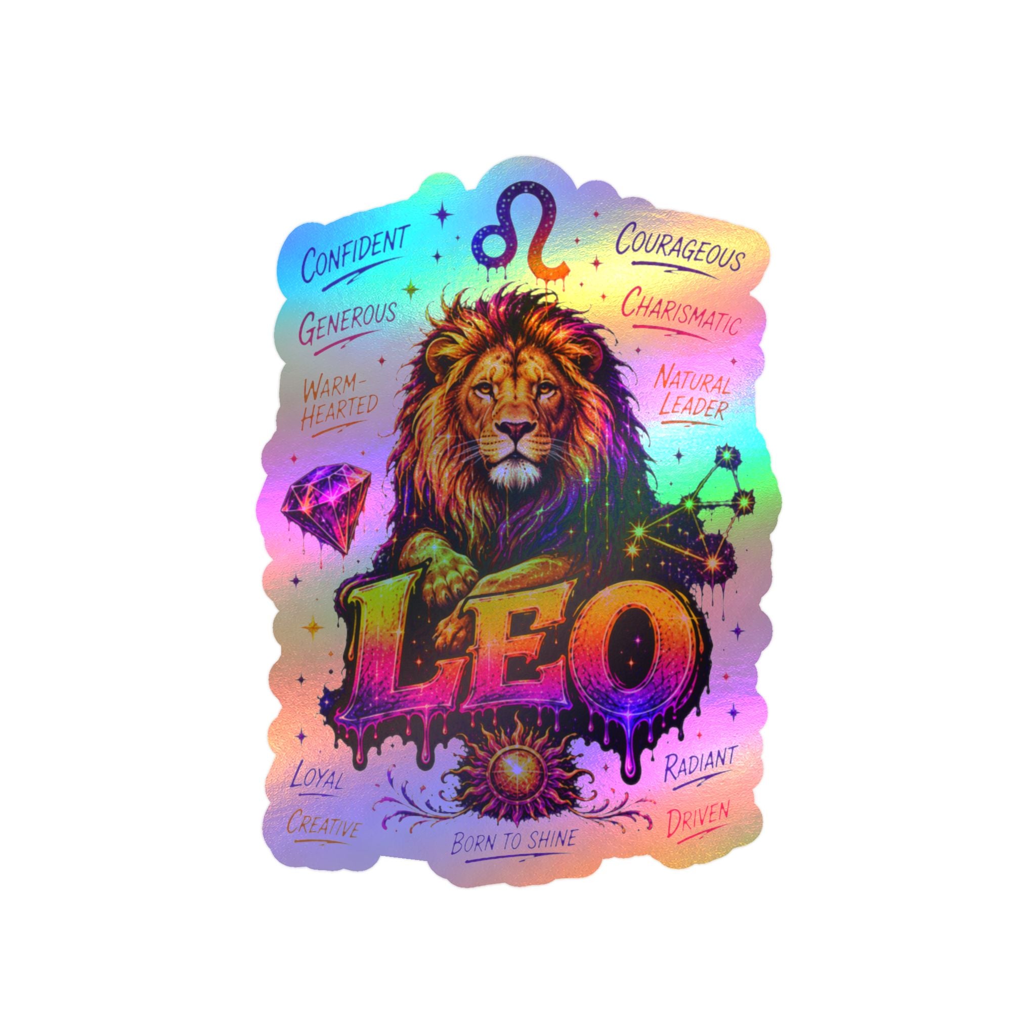 Leo Zodiac Kiss-Cut Vinyl Decals