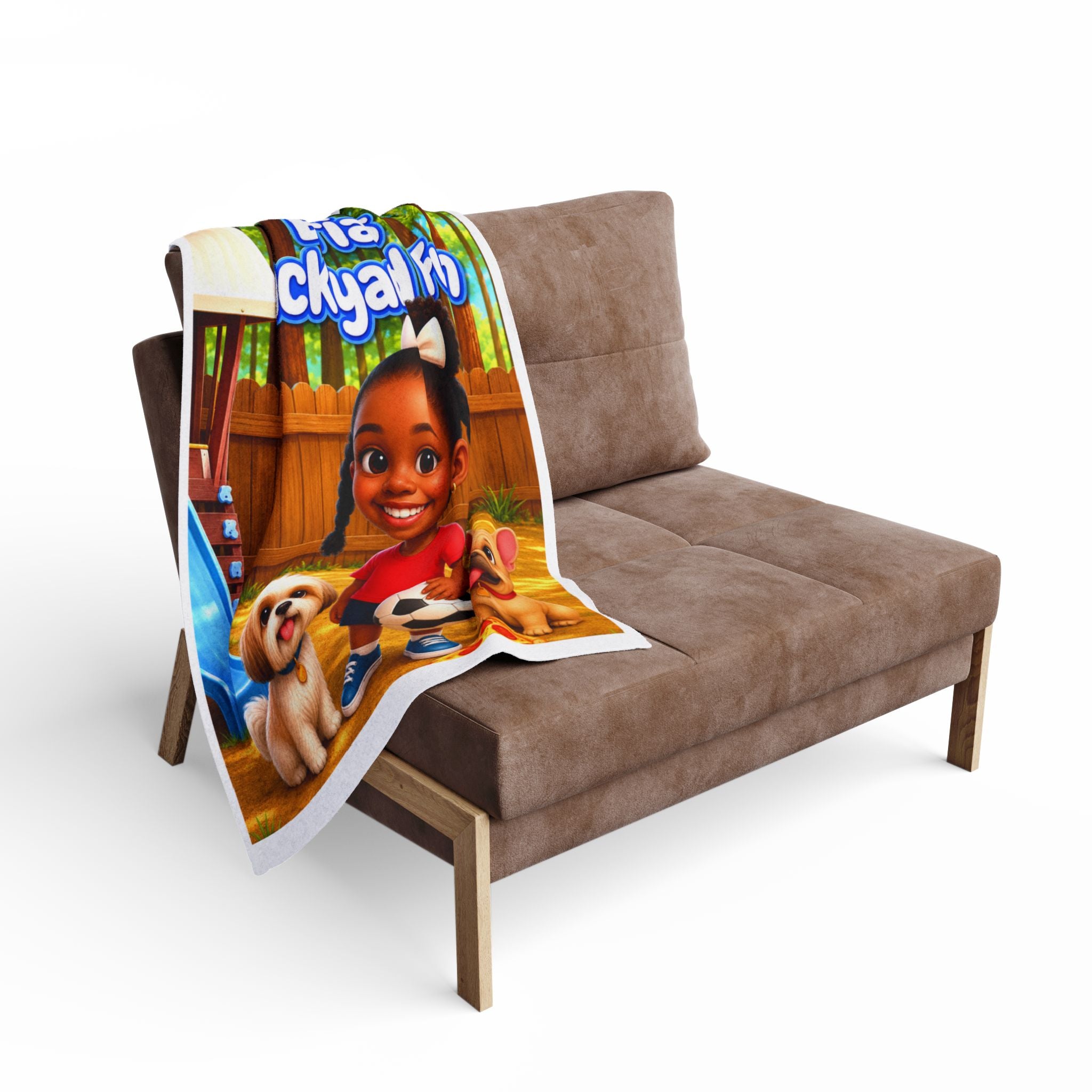 Bria's Backyard Fun 30" × 40" Kids Fleece Blanket