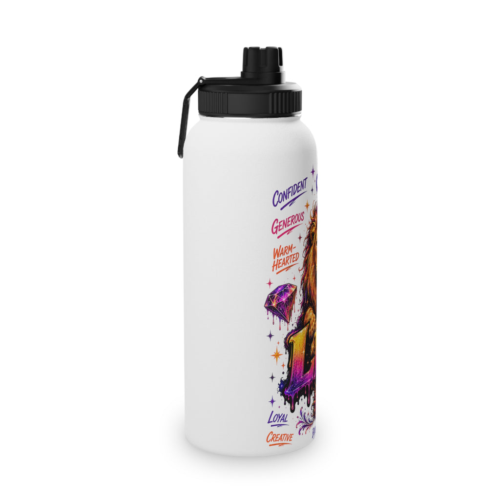 Leo Stainless Steel Water Bottle, Sports Lid