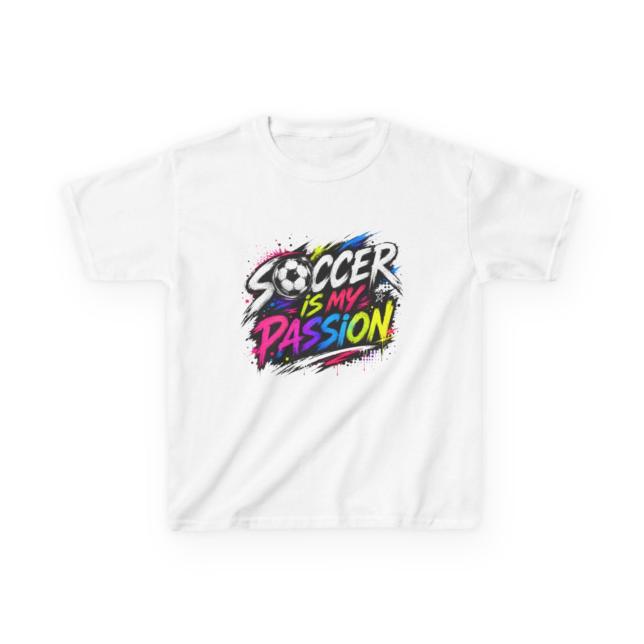 Soccer Is My Passion Kids Heavy Cotton T-Shirt