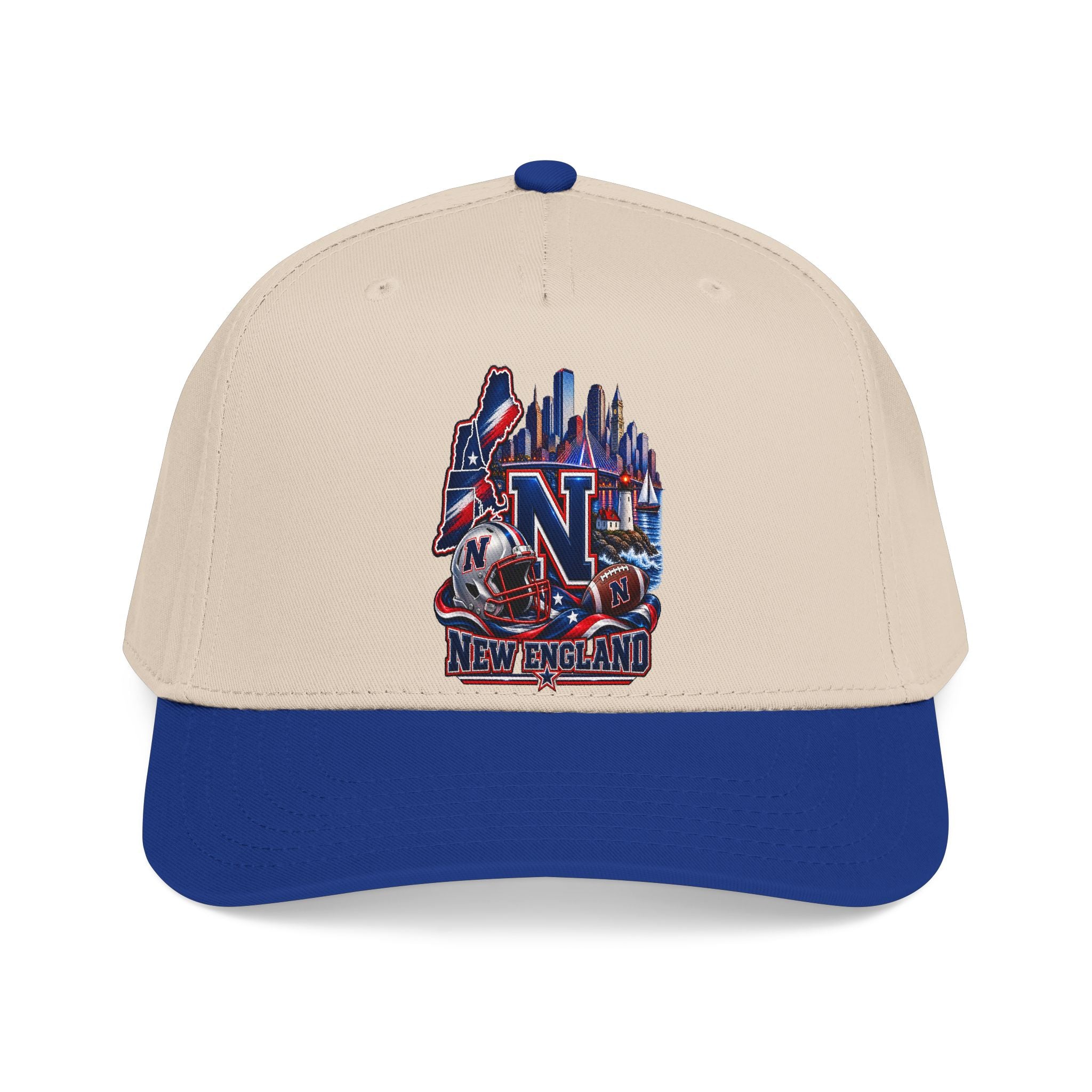 New England Football Mid Profile Baseball Cap