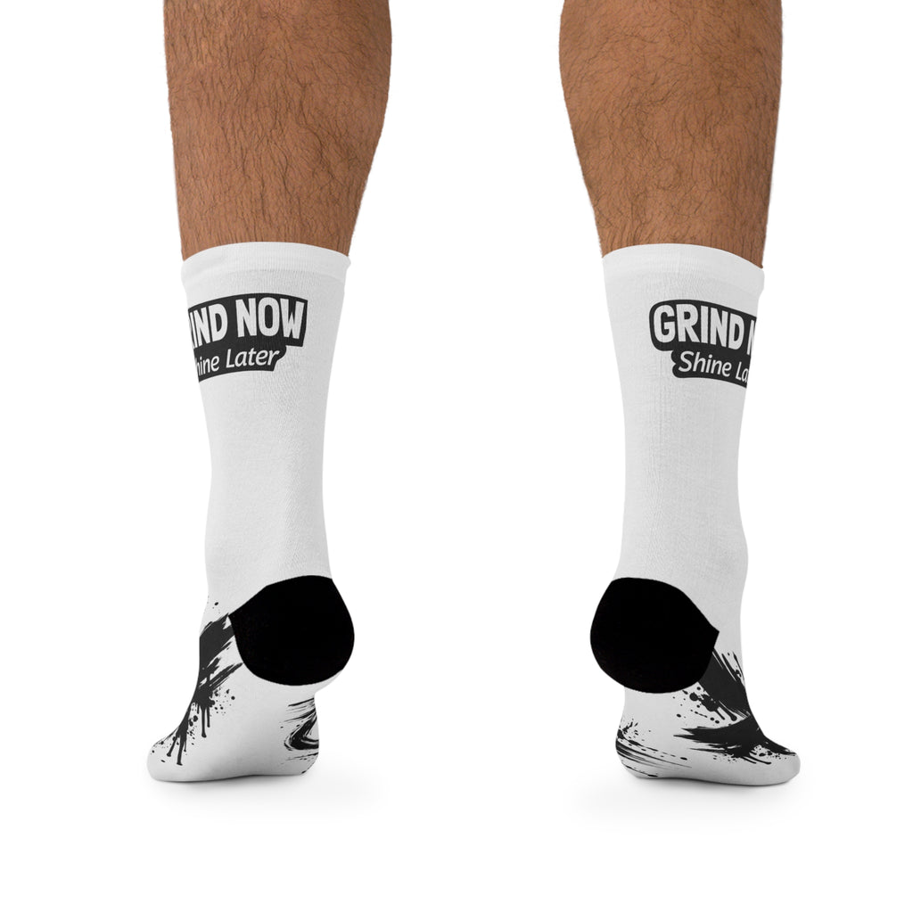 Grind Now Shine Later Paint Brush Unisex Crew Socks