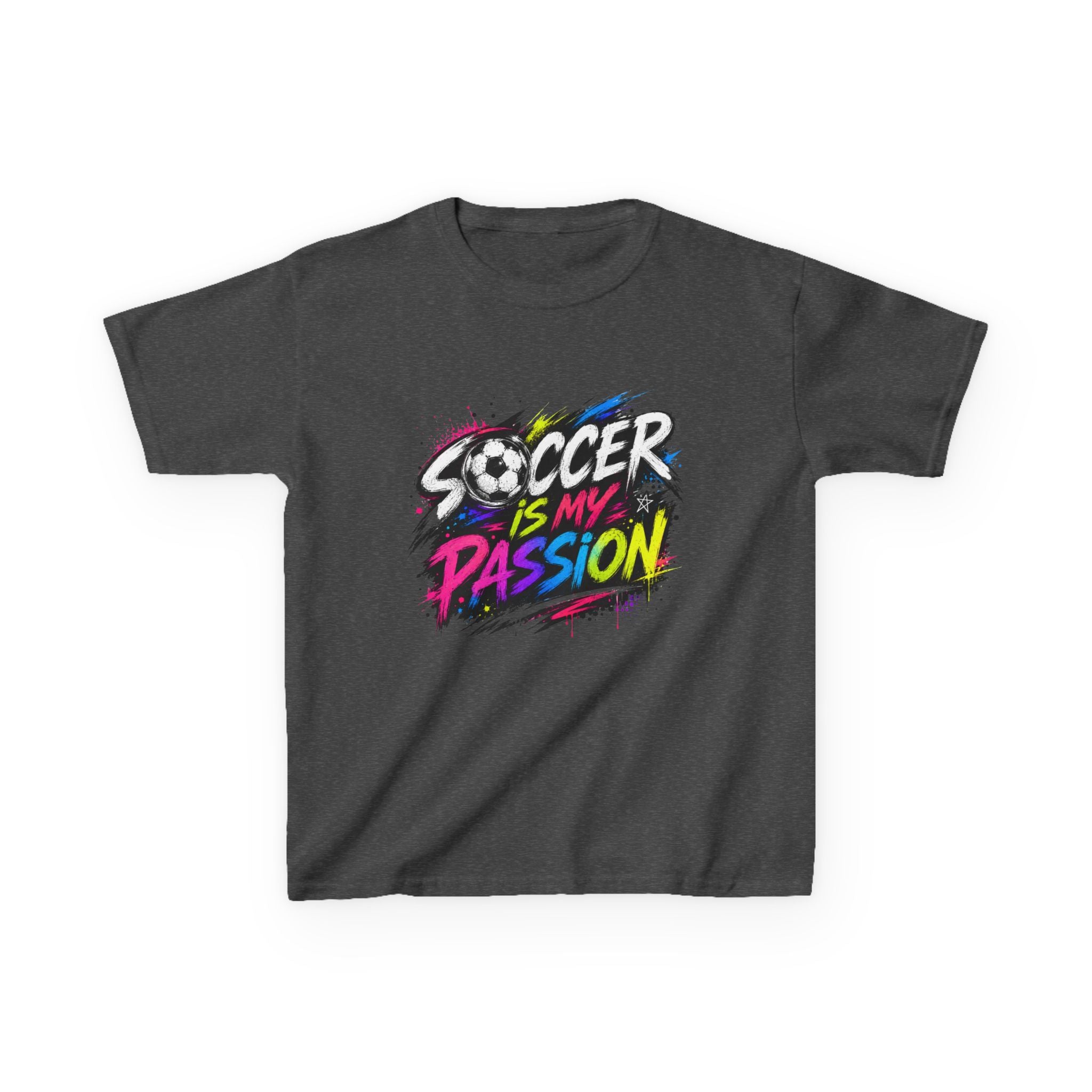 Soccer Is My Passion Kids Heavy Cotton T-Shirt