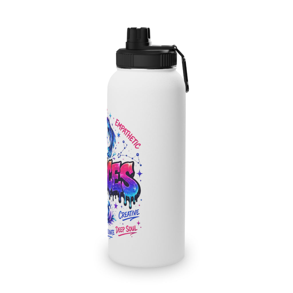 Pisces Stainless Steel Water Bottle, Sports Lid
