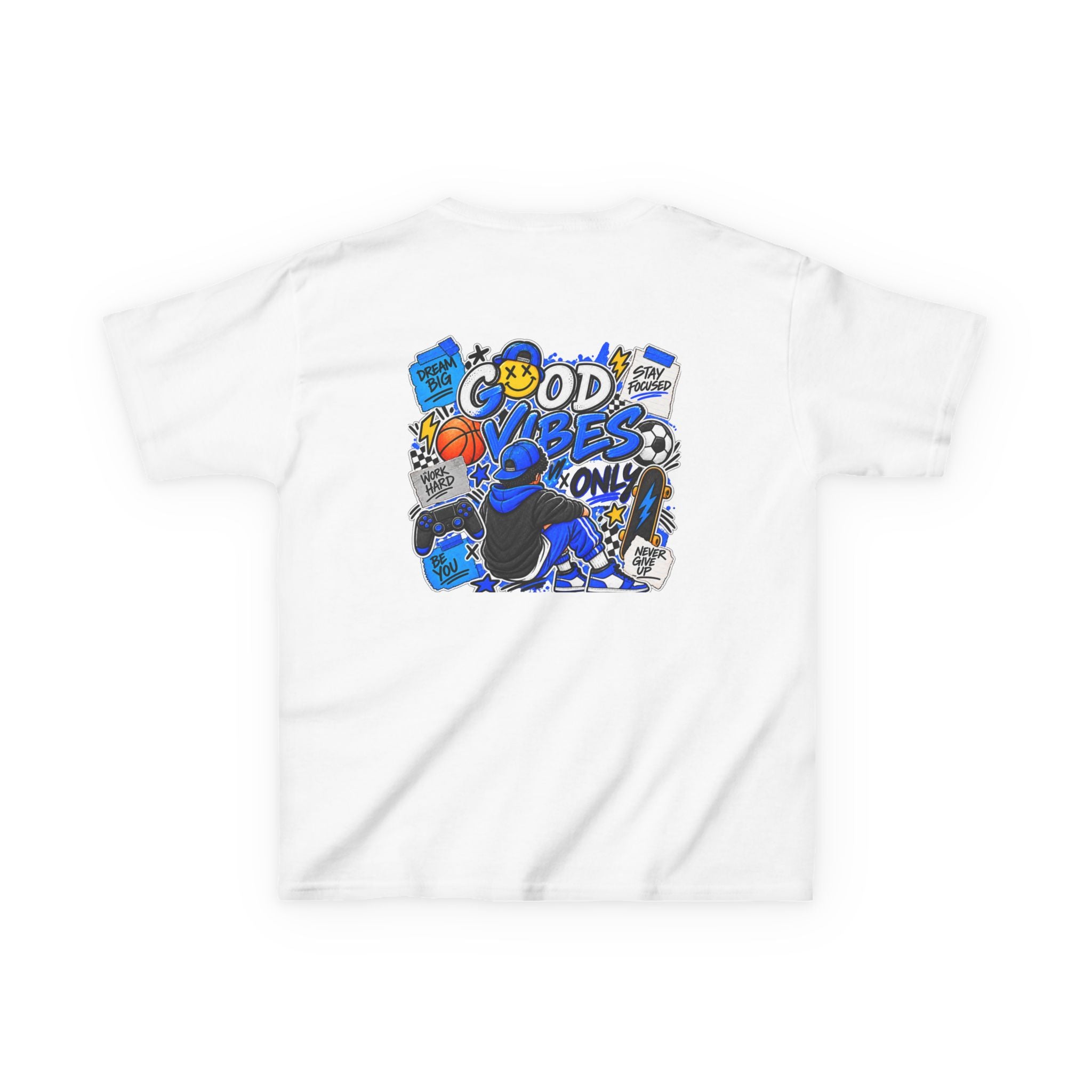 Boys Good Vibes Heavy Cotton Kids T-Shirt