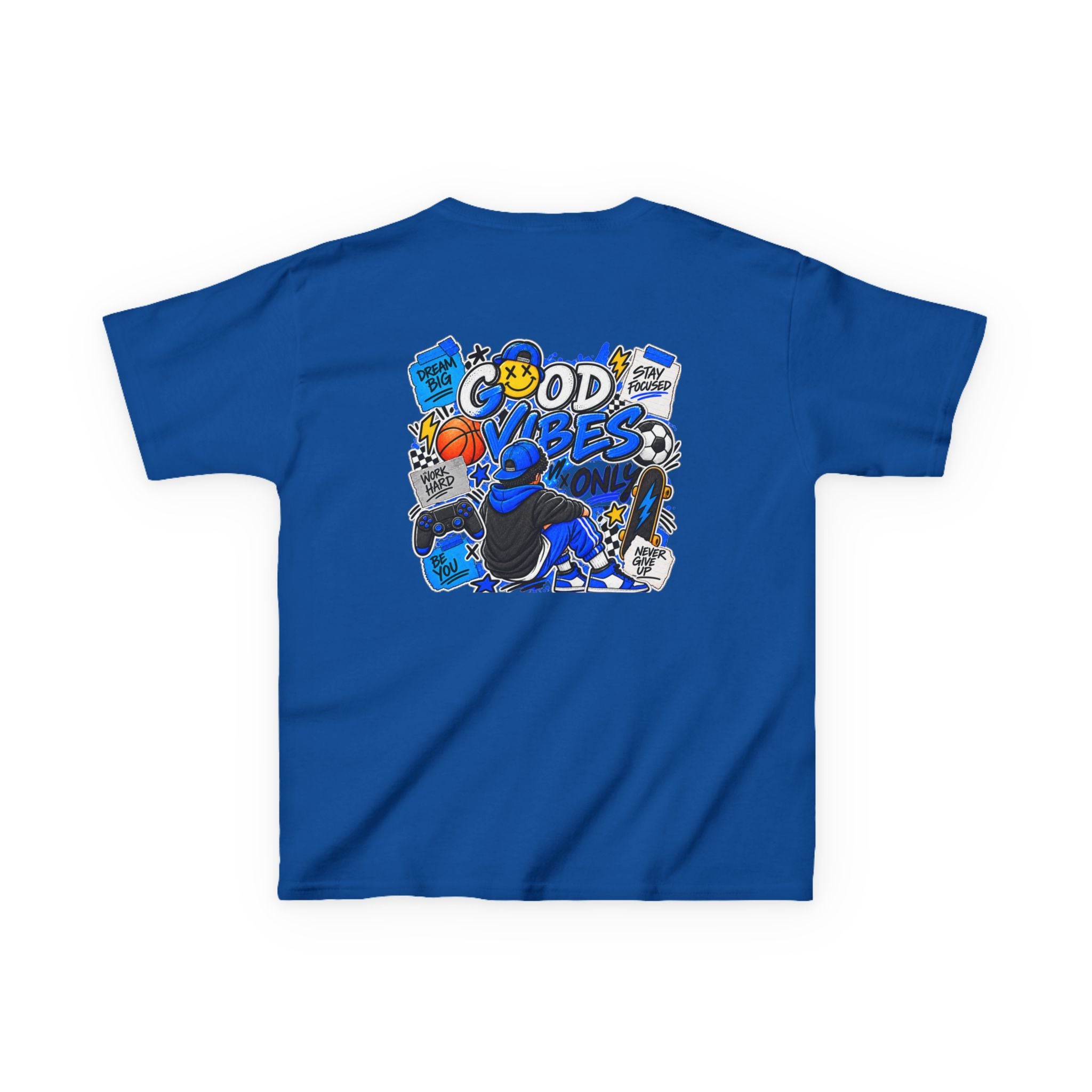 Boys Good Vibes Heavy Cotton Kids T-Shirt