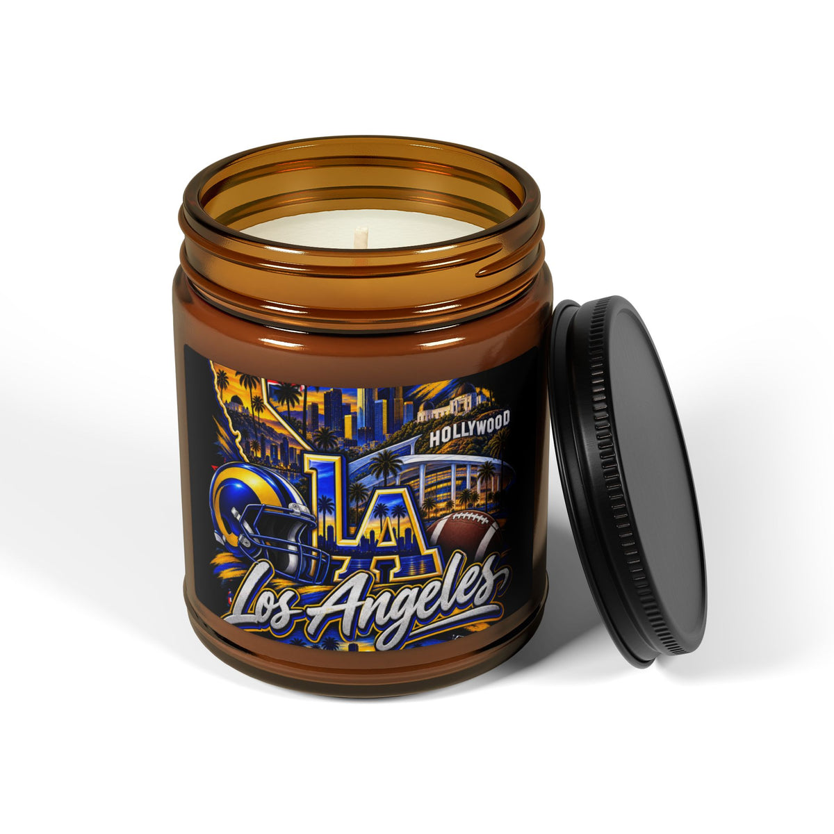 Los Angeles Football Soy Candle (Amber Jar)