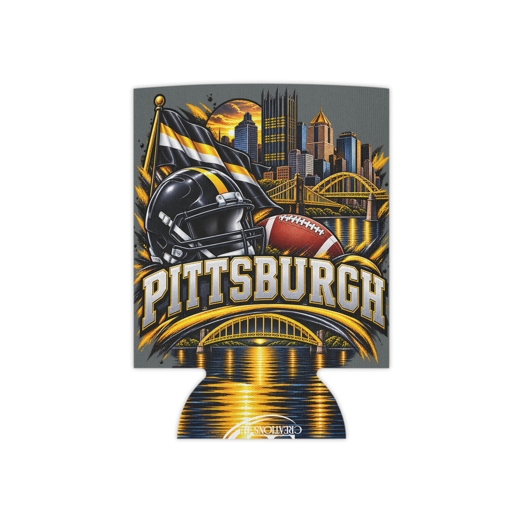 Pittsburgh Football Can Cooler Sleeve