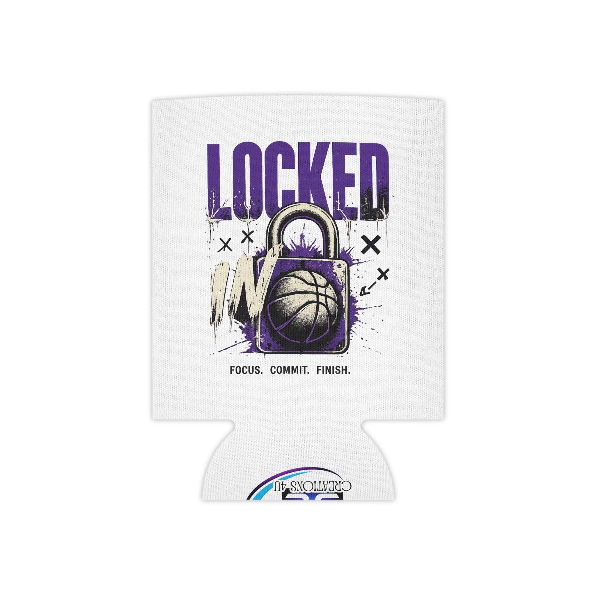Locked In Basketball Can Cooler