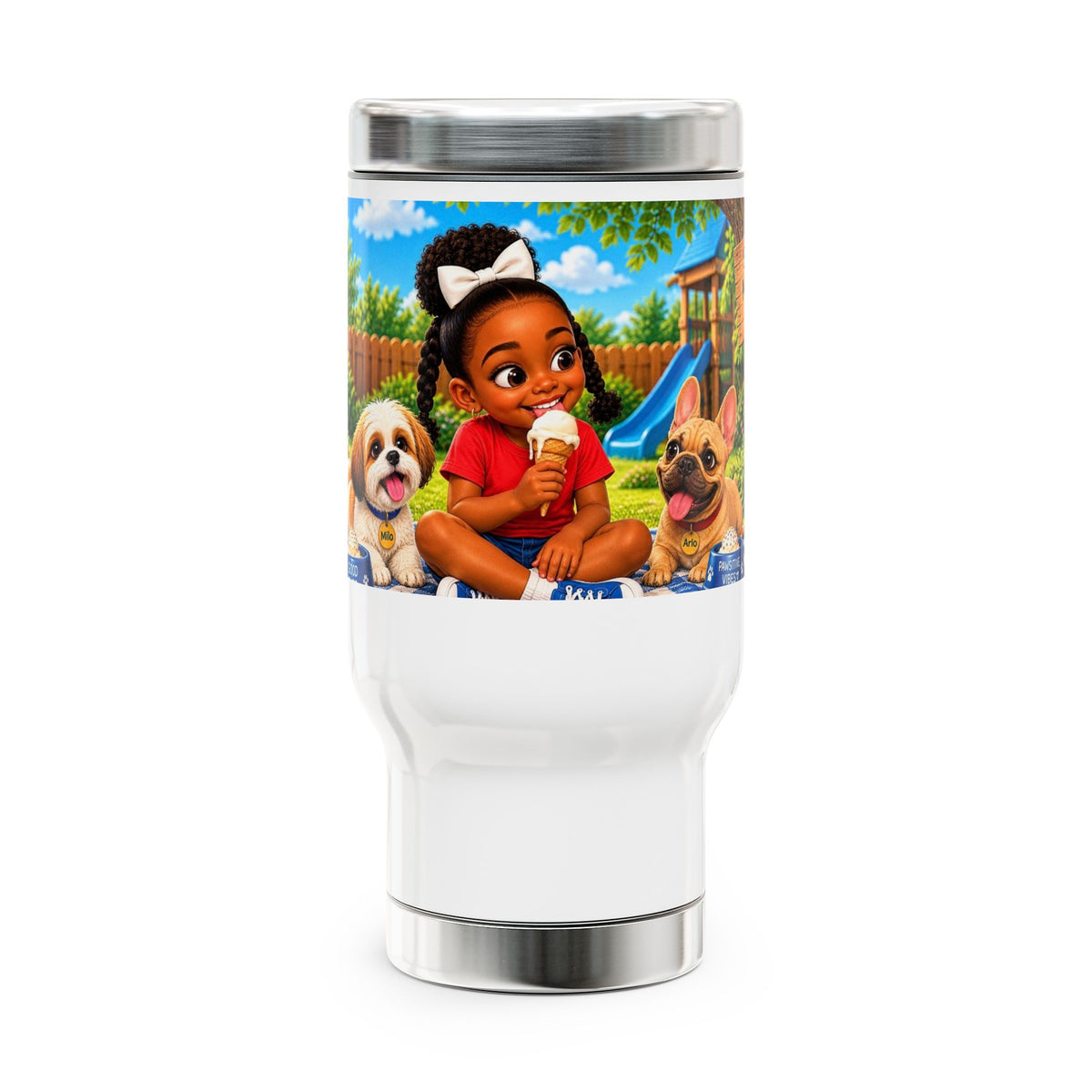 Bria’s Backyard Fun 14oz Stainless Steel Travel Mug
