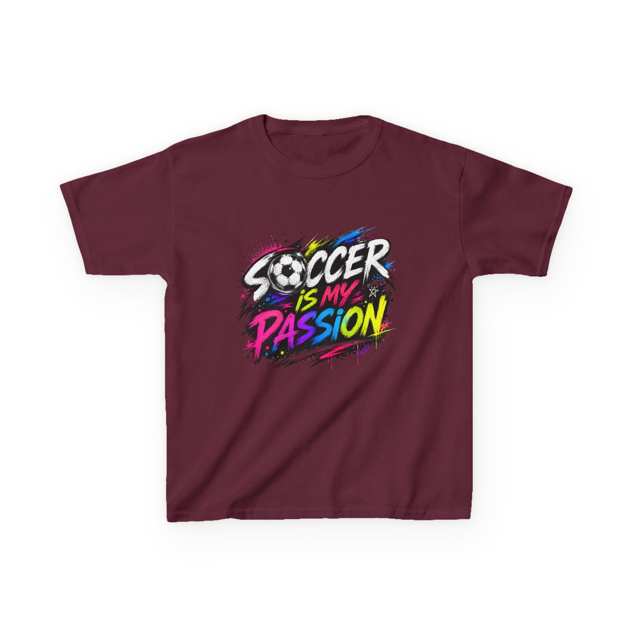 Soccer Is My Passion Kids Heavy Cotton T-Shirt