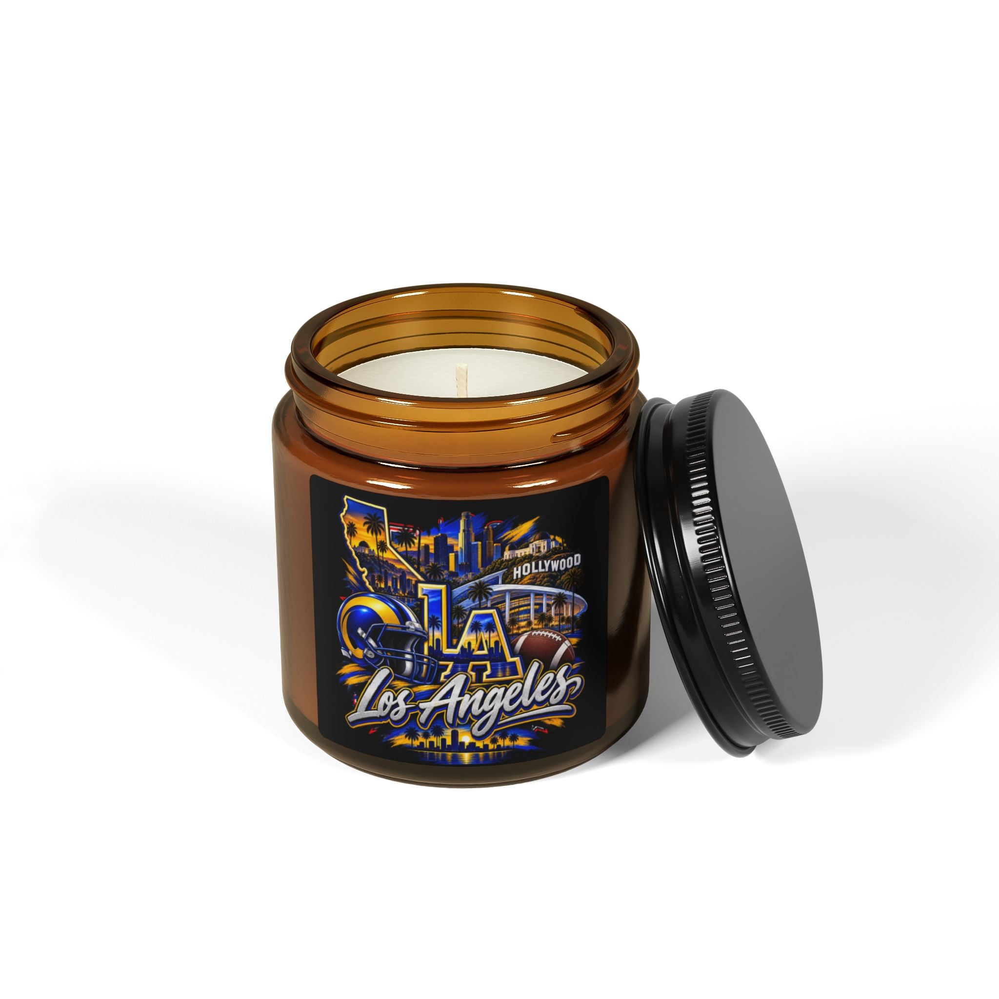 Los Angeles Football Soy Candle (4oz, Amber Jar)