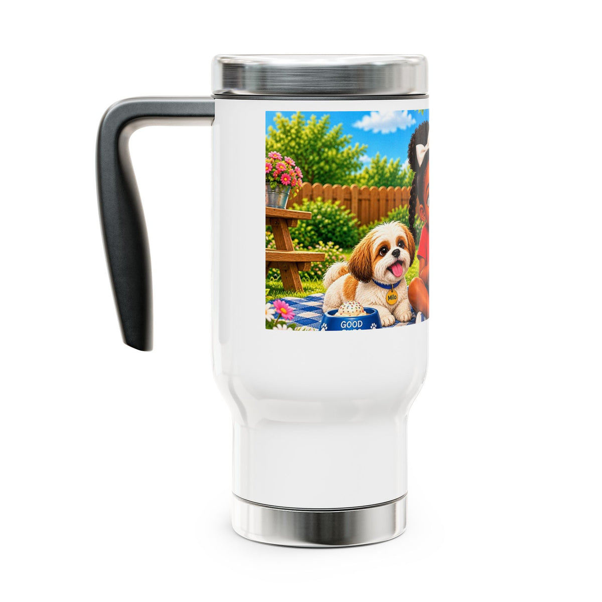 Bria’s Backyard Fun 14oz Stainless Steel Travel Mug