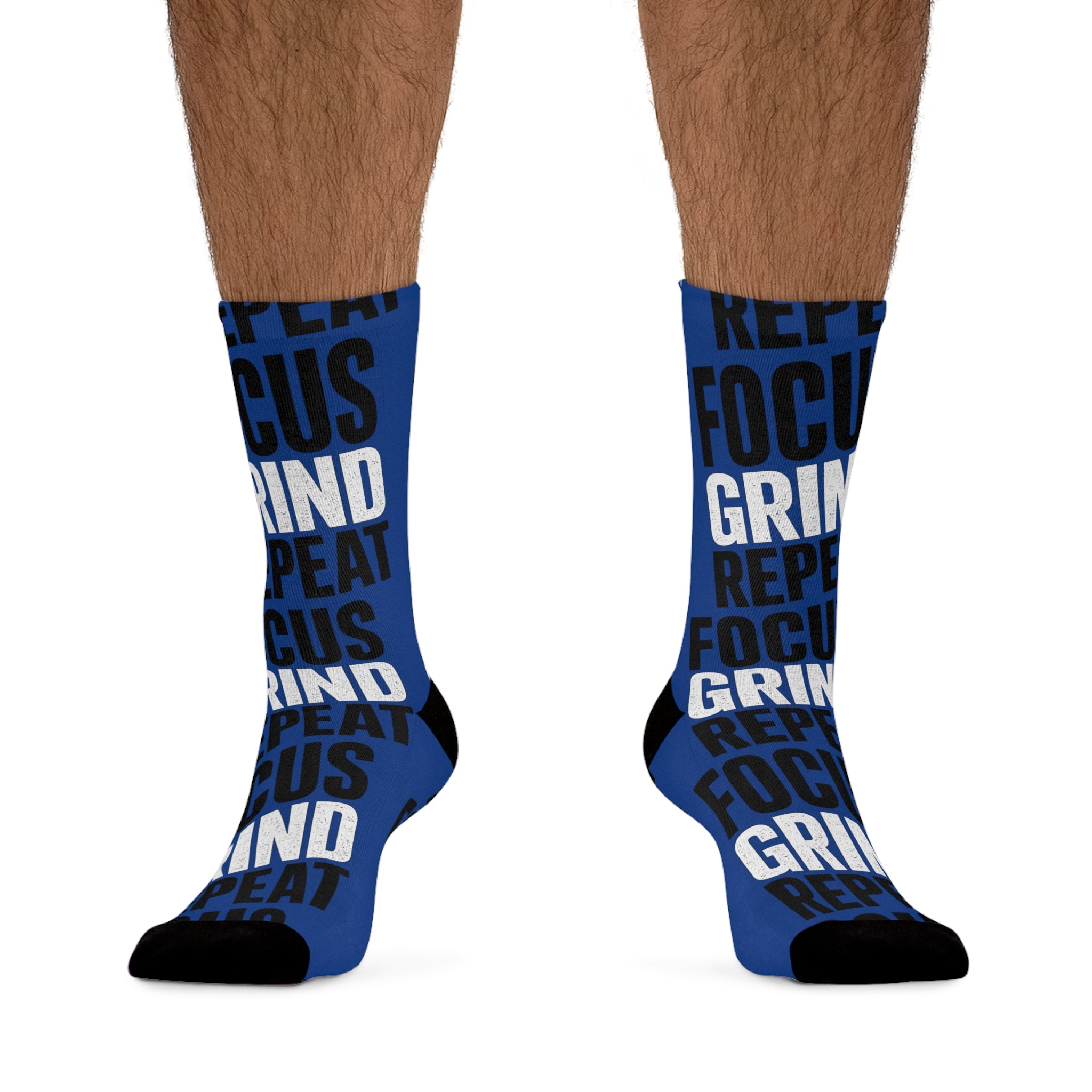 Unisex Focus Grind and Repeat Poly Socks