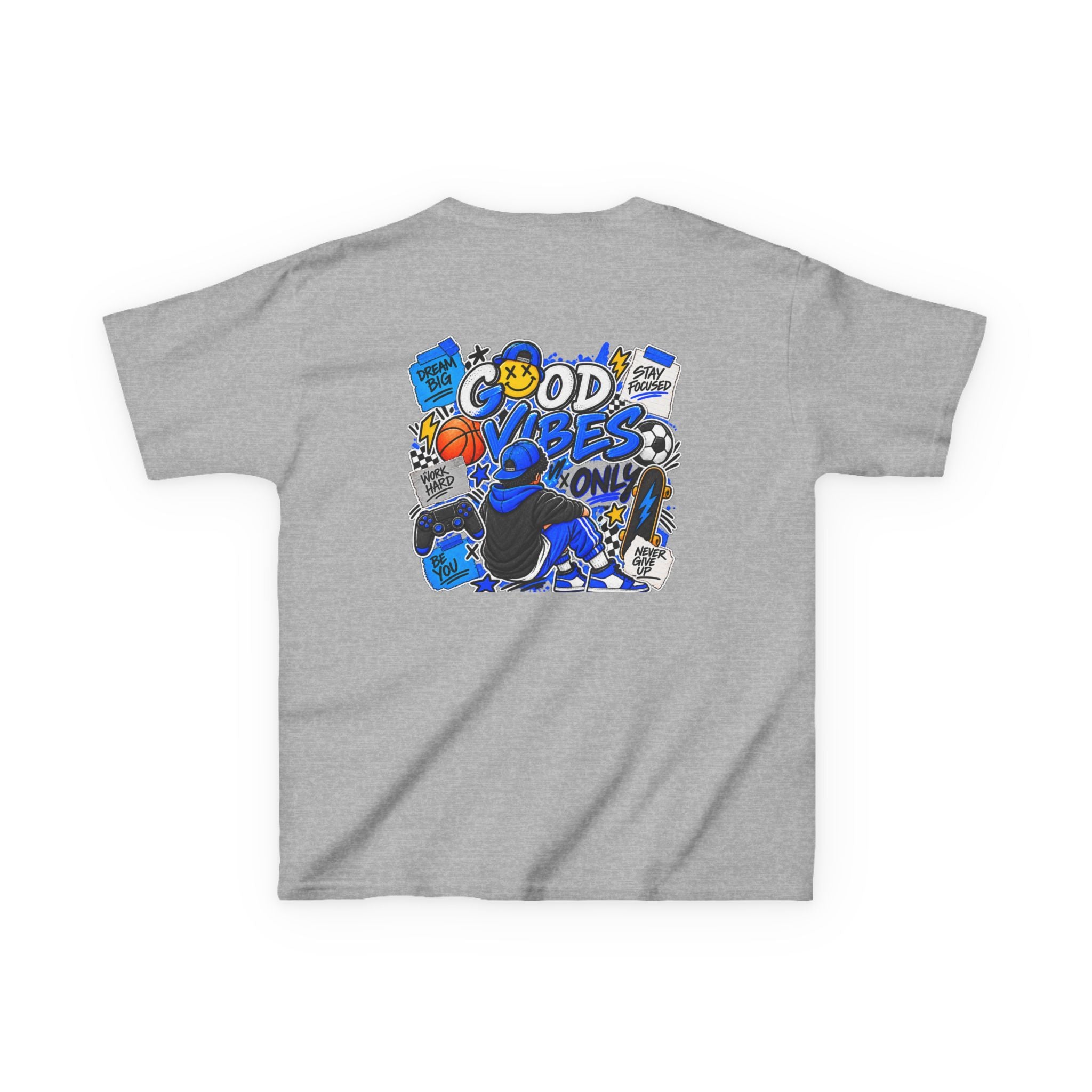 Boys Good Vibes Heavy Cotton Kids T-Shirt