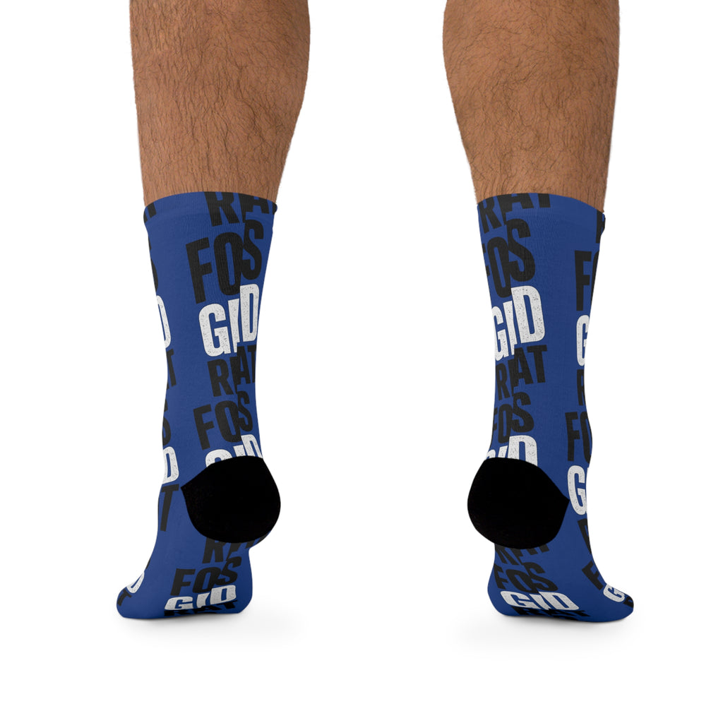 Unisex Focus Grind and Repeat Poly Socks