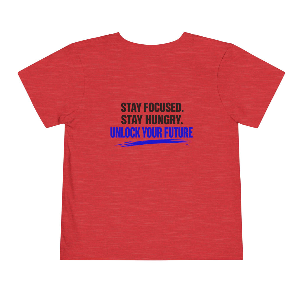 Hustle Always Hits – Toddler Motivational Football T-Shirt